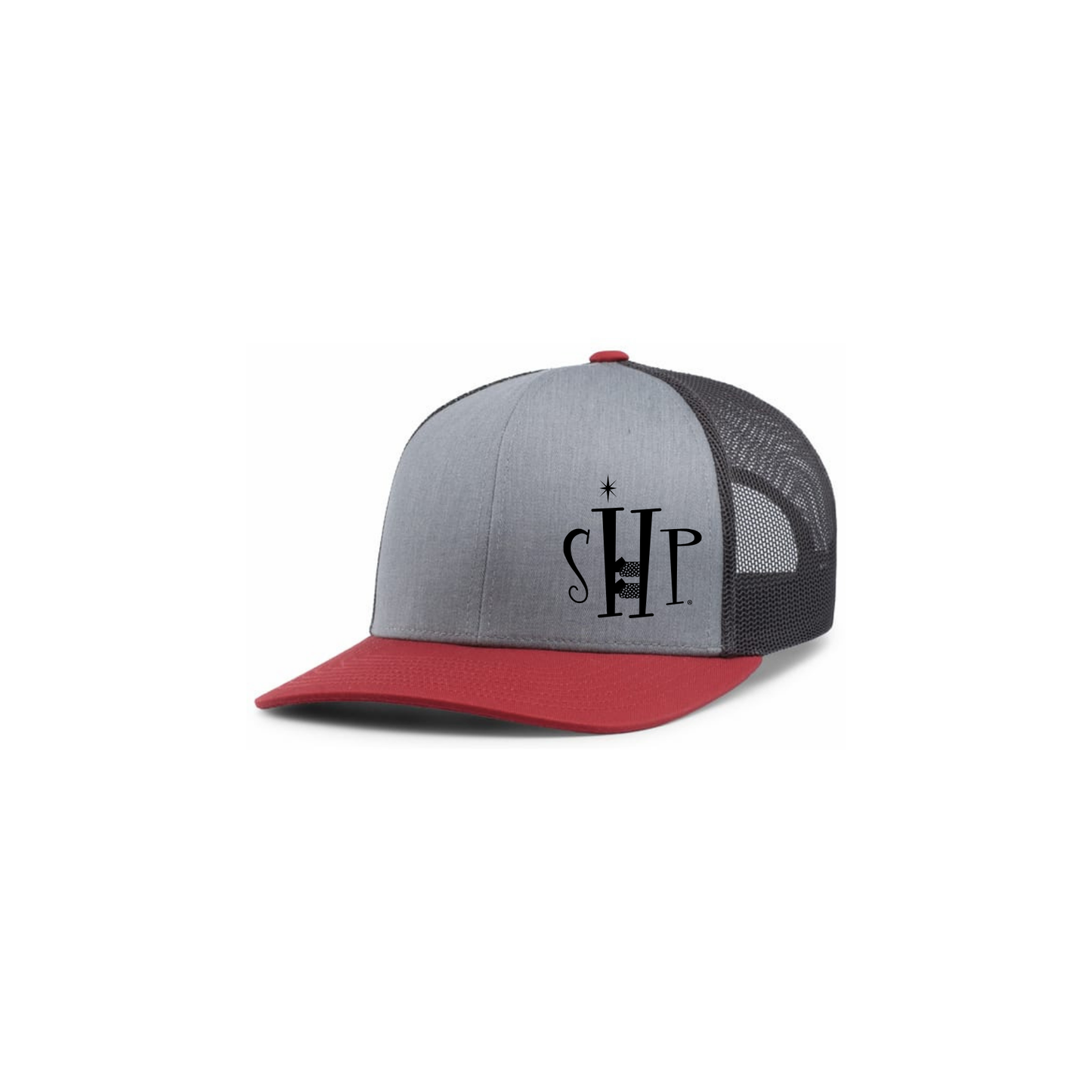 Snap Back Hat with SHP Logo Embroidery (Grey/Red) - all colors