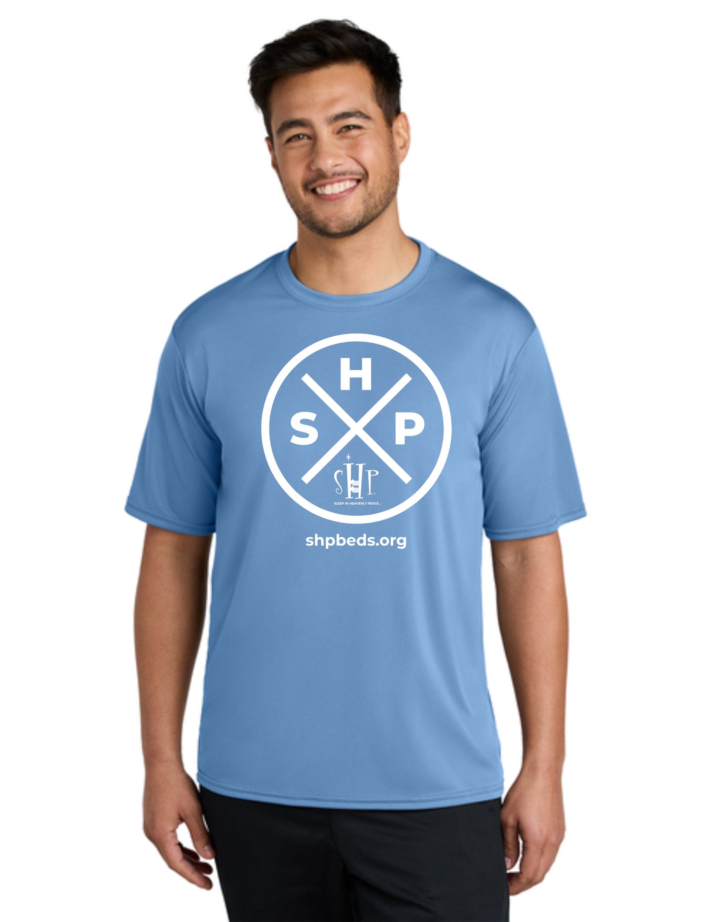 LEGACY - Short Sleeve UV Performance Shirt (CAROLINA BLUE) - "SLEEP CIRCLE" LOGO