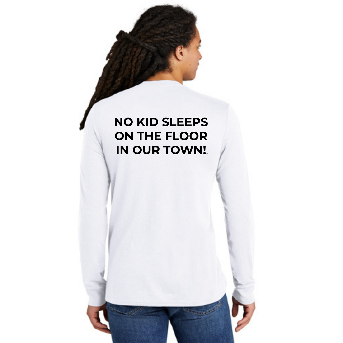 Long Sleeve Shirt w/ Chapter Name (WHITE) - Black Logos Only