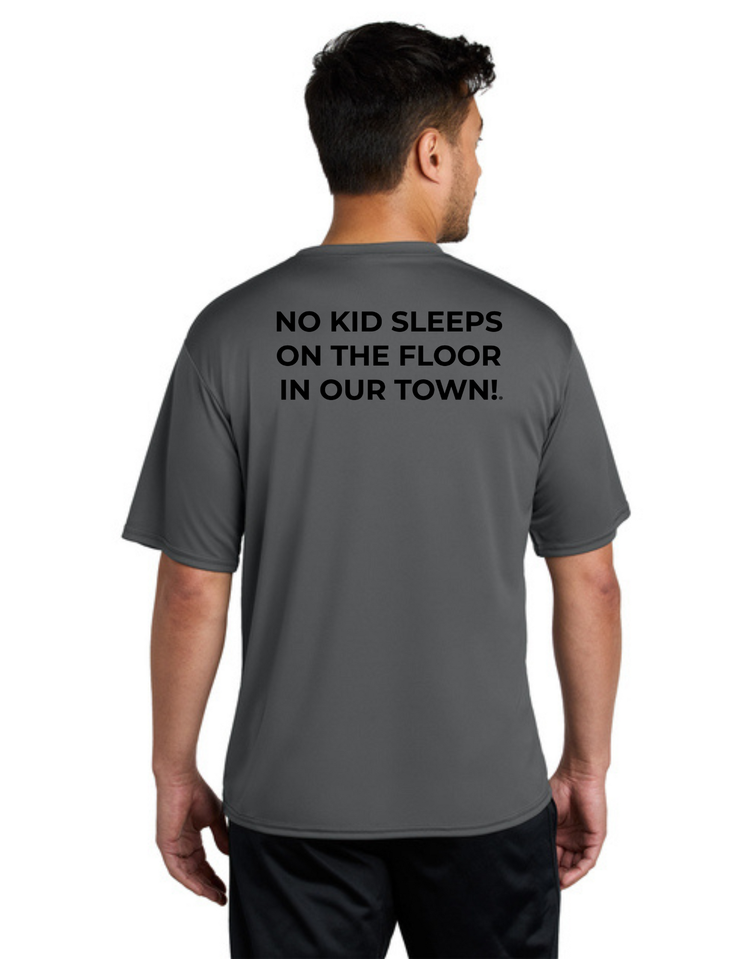 LEGACY - Short Sleeve UV Performance Shirt (CHARCOAL) - "SLEEP CIRCLE" LOGO