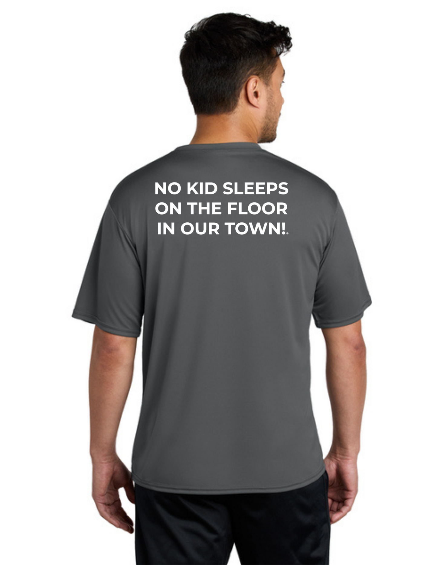 LEGACY - Short Sleeve UV Performance Shirt (CHARCOAL) - "SLEEP CIRCLE" LOGO