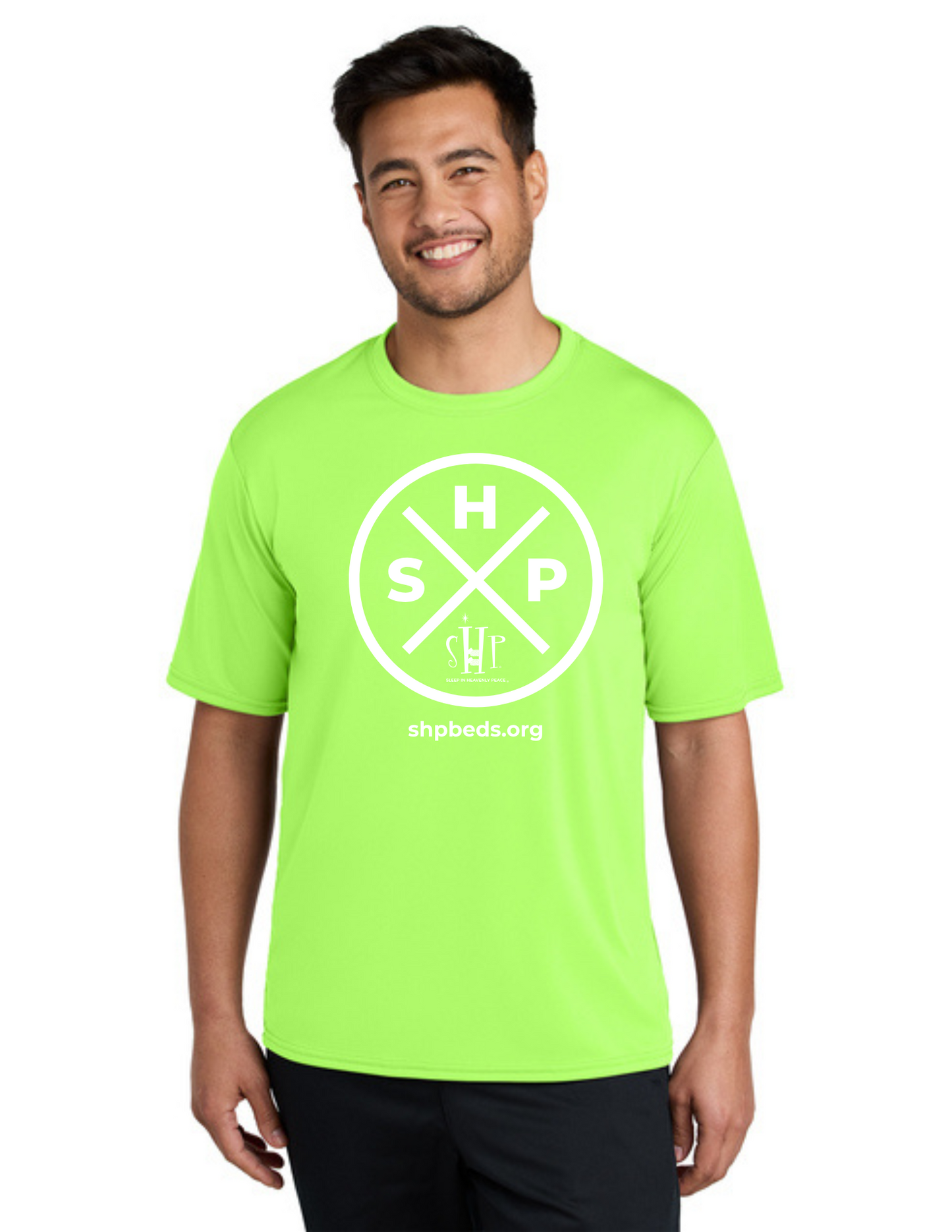 LEGACY - Short Sleeve UV Performance Shirt (NEON GREEN) - "SLEEP CIRCLE" LOGO