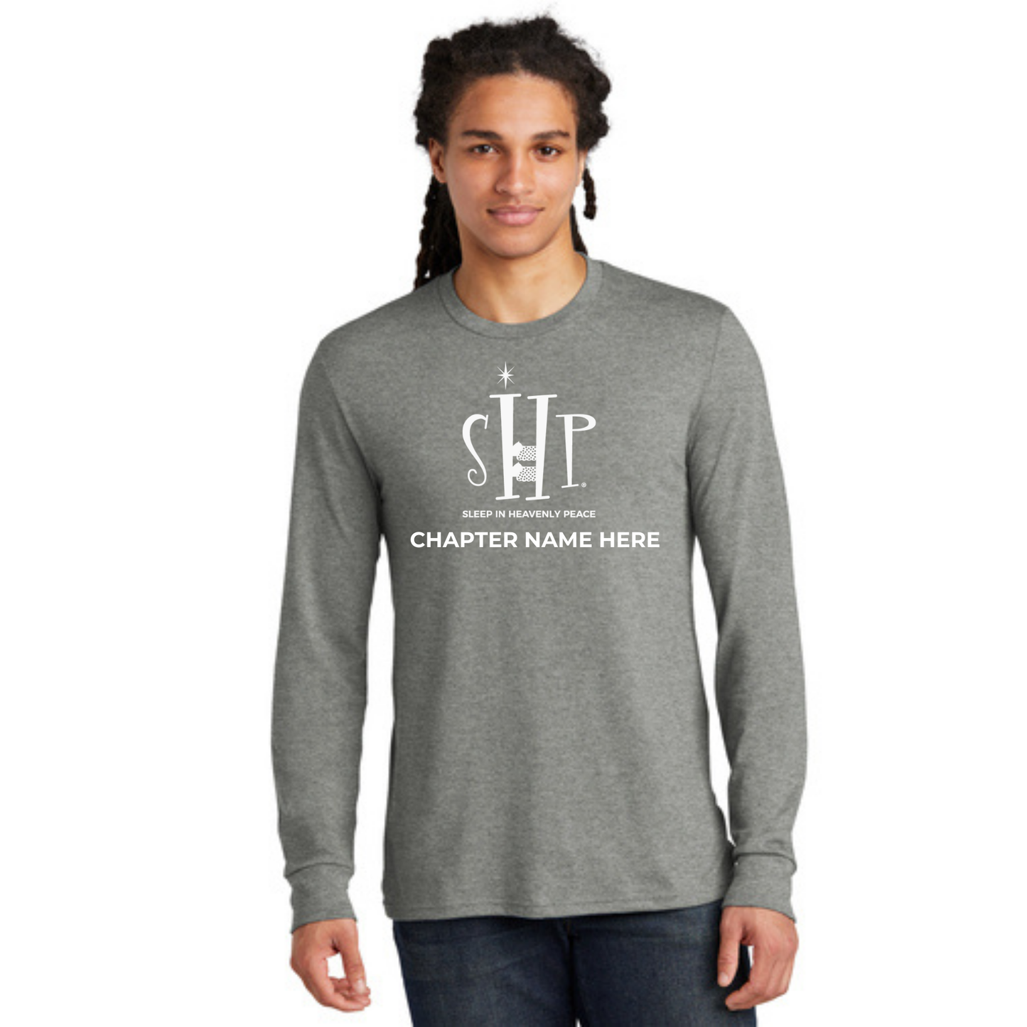 Long Sleeve Shirt w/ Chapter Name (GREY FROST) - Black or White Logos