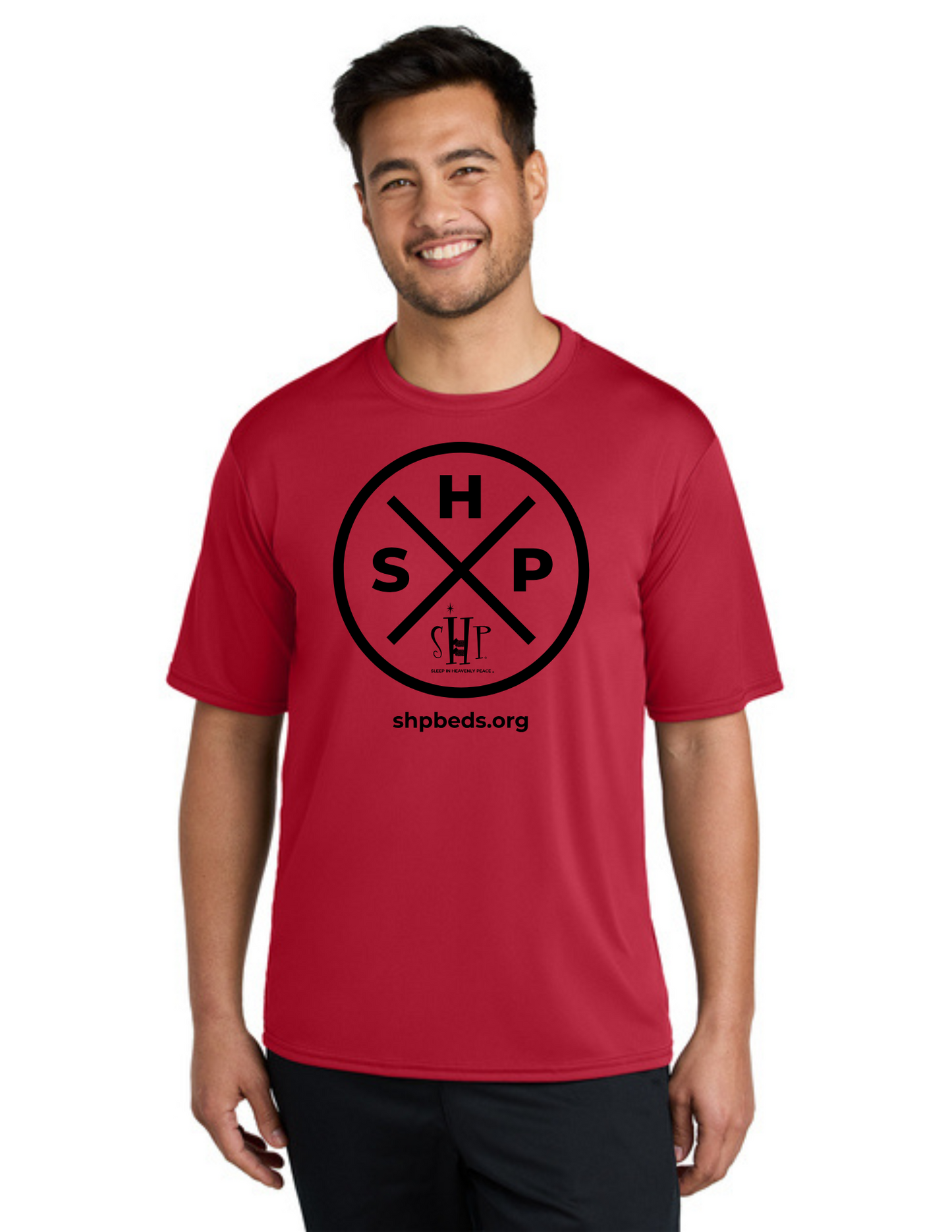 LEGACY - Short Sleeve UV Performance Shirt (RED) - "SLEEP CIRCLE" LOGO
