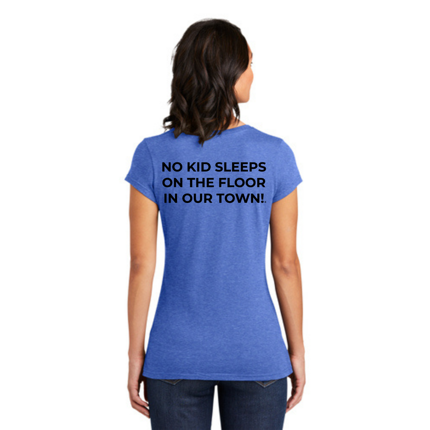Women's Official Staff T-Shirt with Chapter Name (Blue) White & Black Print