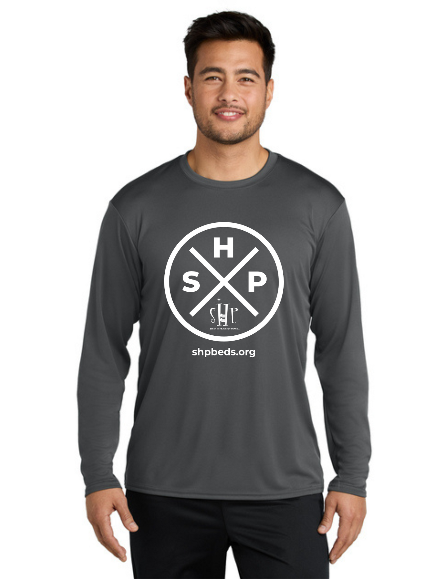 LEGACY - Long Sleeve Performance UV Shirt (CHARCOAL) - "SLEEP CIRCLE" LOGO