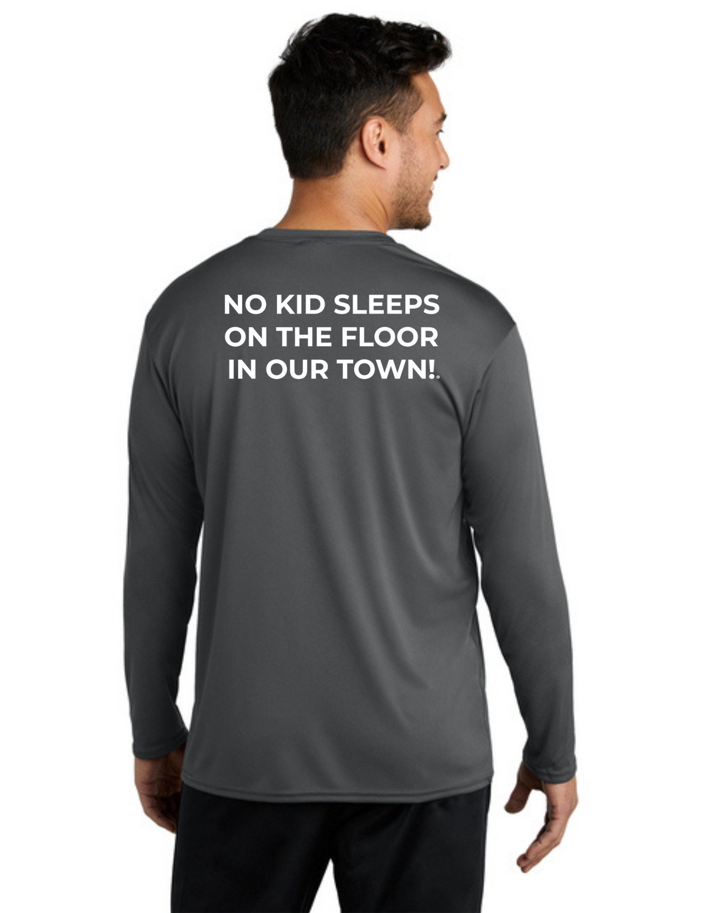 LEGACY - Long Sleeve Performance UV Shirt (CHARCOAL) - "SLEEP CIRCLE" LOGO
