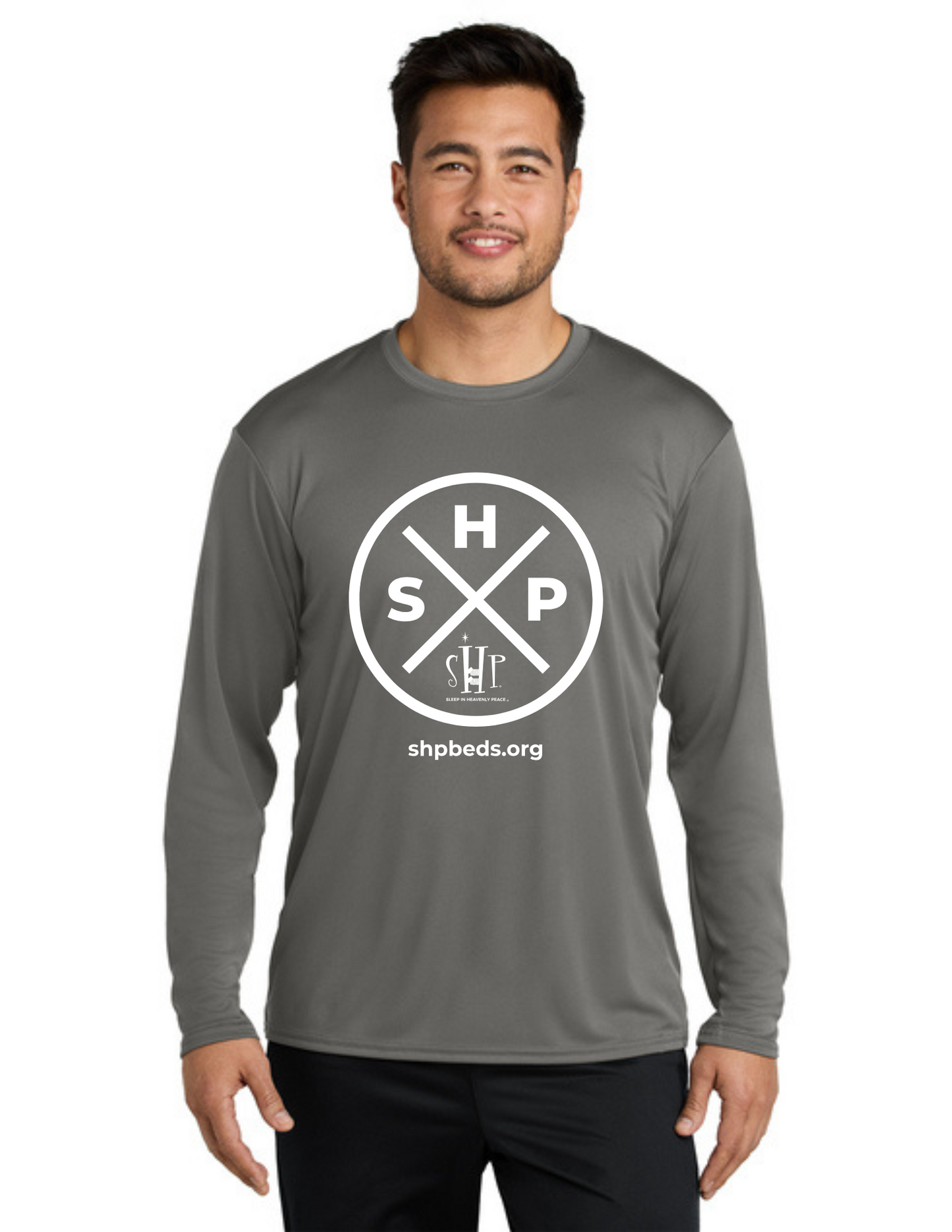 LEGACY - Long Sleeve Performance UV Shirt (GREY CONCRETE) - "SLEEP CIRCLE" LOGO