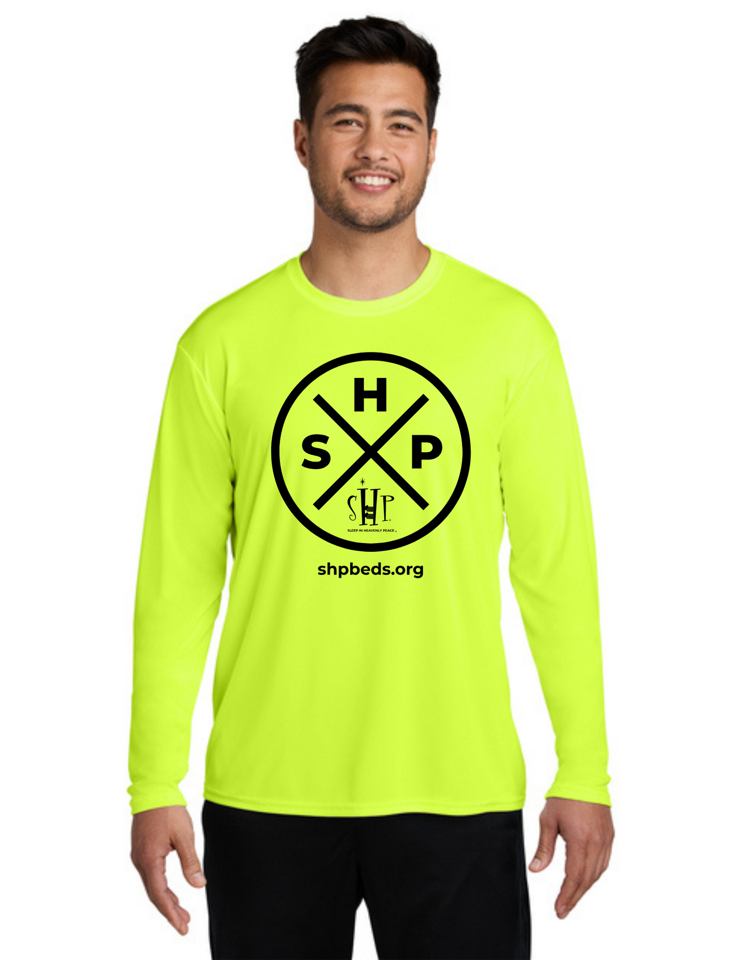LEGACY - Long Sleeve Performance UV Shirt (NEON YELLOW) - "SLEEP CIRCLE" LOGO