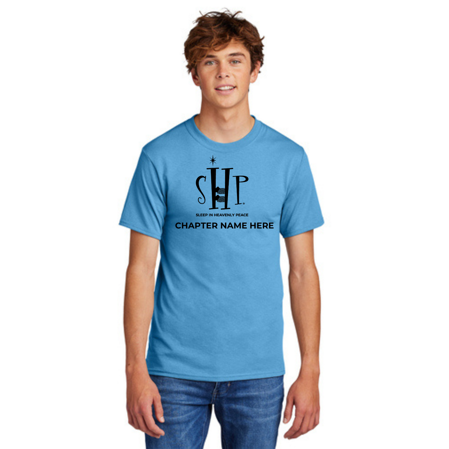 STAFF (TALL) T-Shirt w/ Chapter Name (AQUATIC BLUE) - Black or White Logos