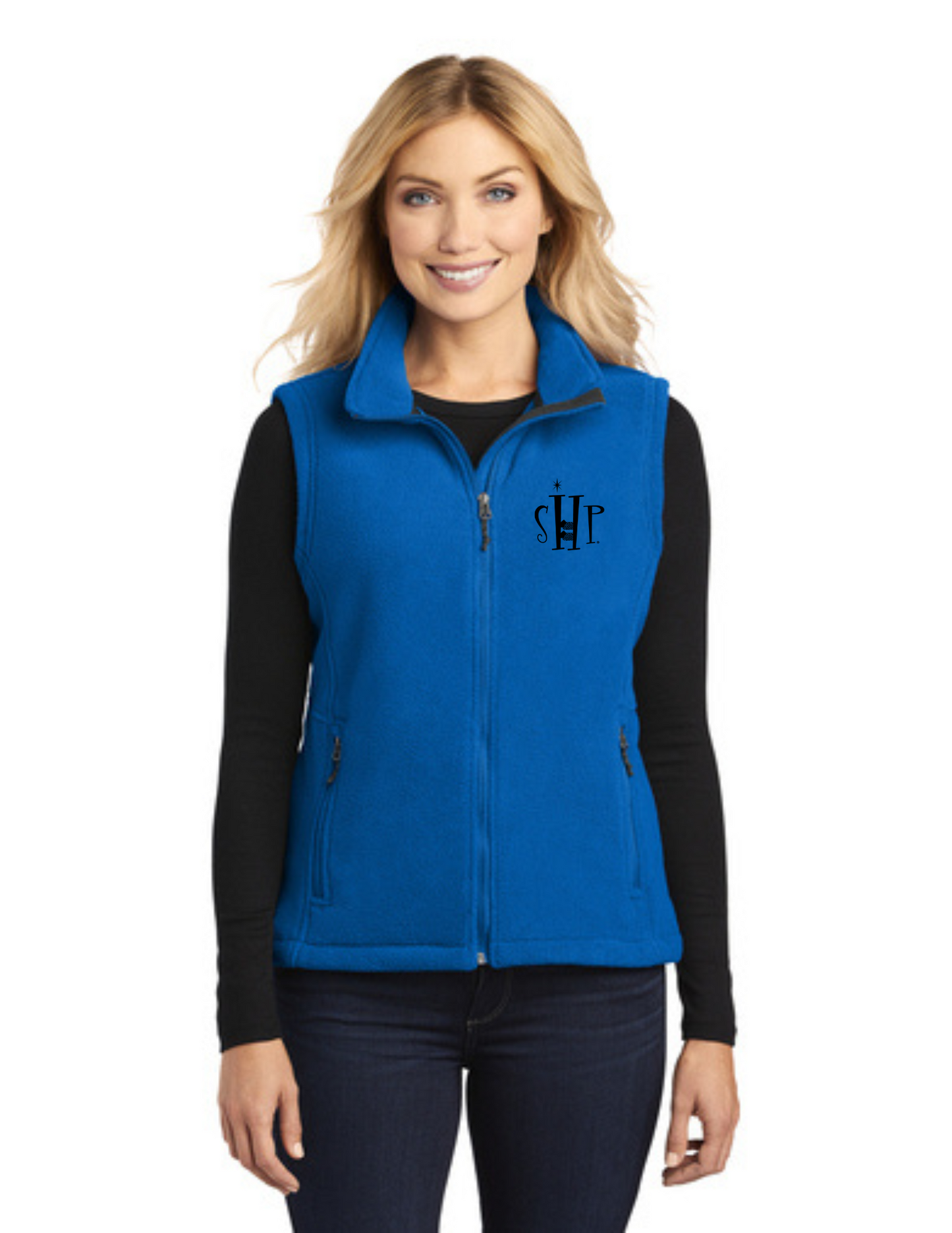 WOMEN'S Fleece Vest w/ Embroidery - "SHP" Logo