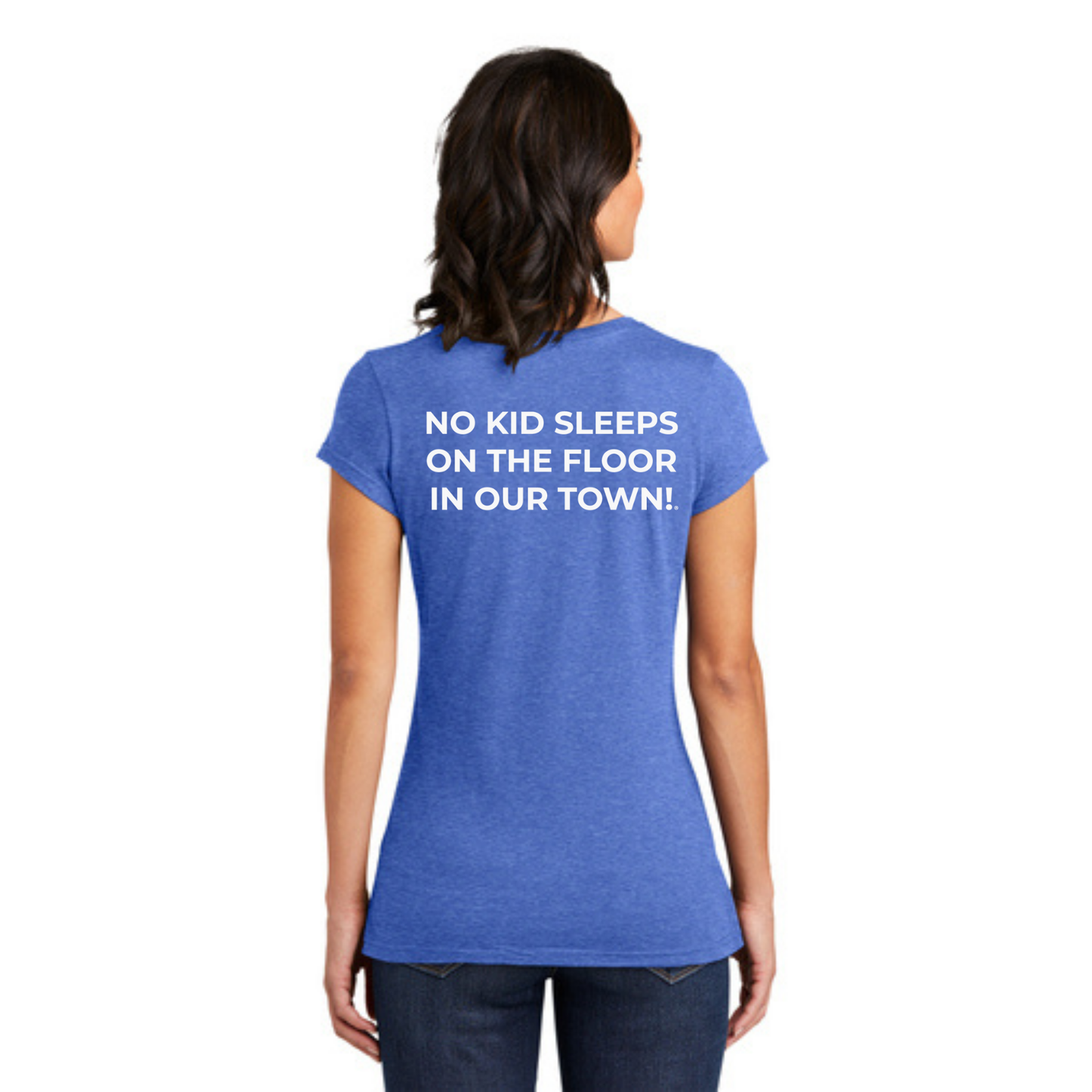 Women's Official Staff T-Shirt with Chapter Name (Blue) White & Black Print