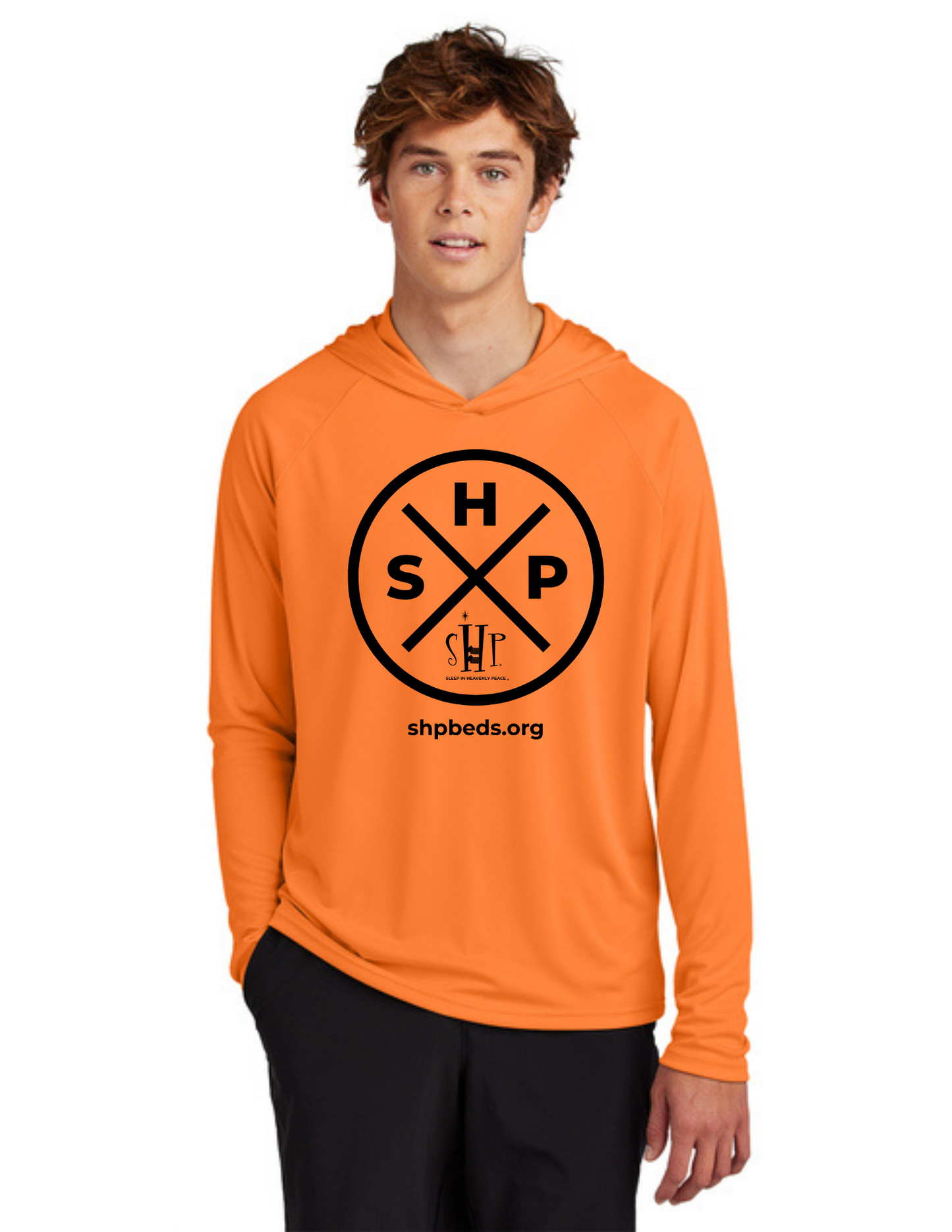 LEGACY - Hooded Performance UV Pullover (NEON ORANGE) - "SLEEP CIRCLE" LOGO