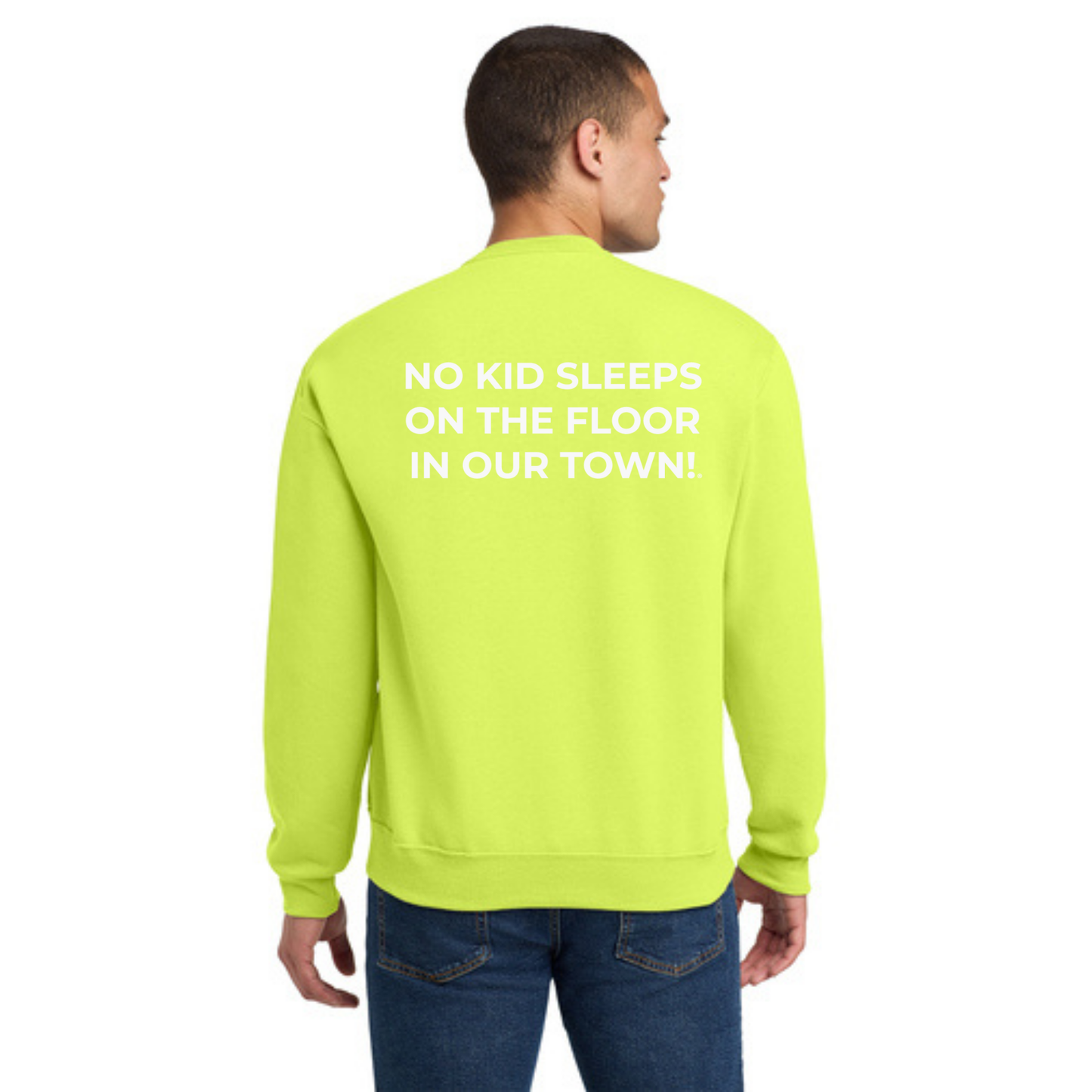 Crewneck Sweatshirt w/ Chapter Name (SAFETY GREEN) - Black or White Logos