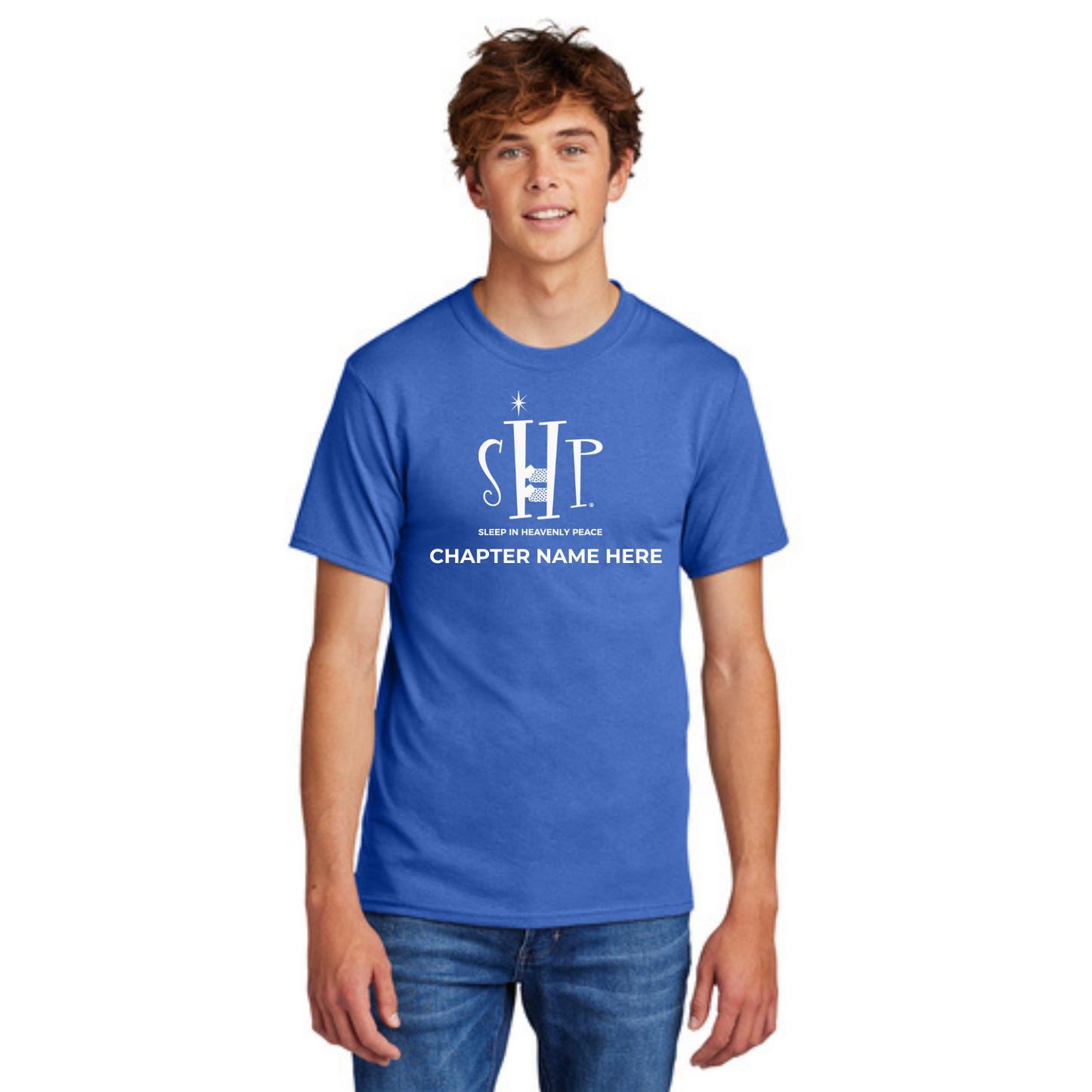 Official Staff T-Shirt (TALL) with Chapter Name (Royal Blue) White & Black Print