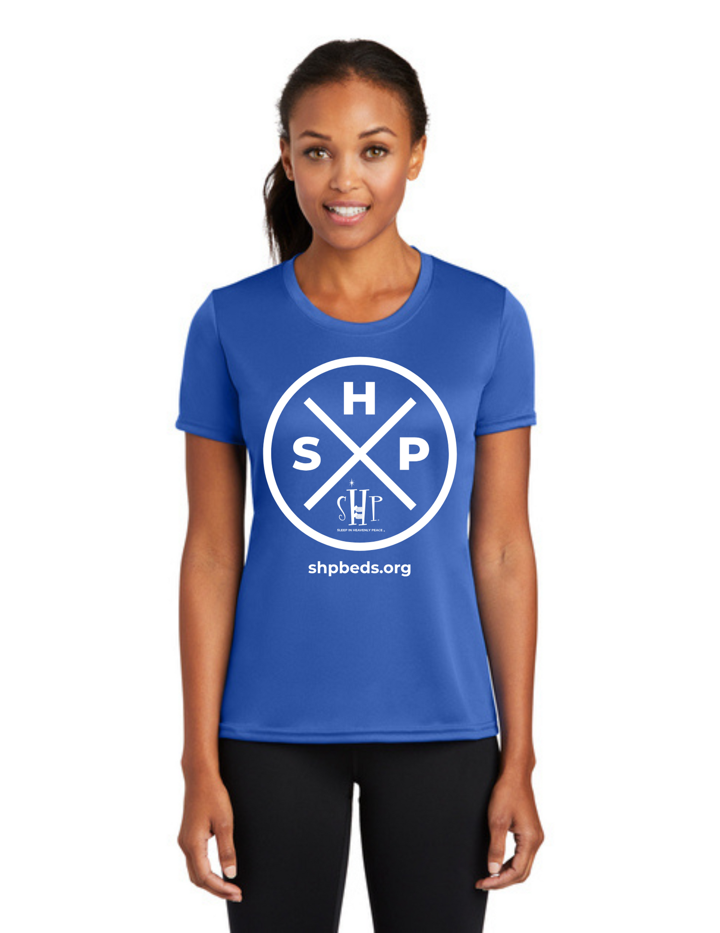 LEGACY - (WOMEN’S) Short Sleeve UV Performance Shirt (ROYAL) - "SLEEP CIRCLE" LOGO