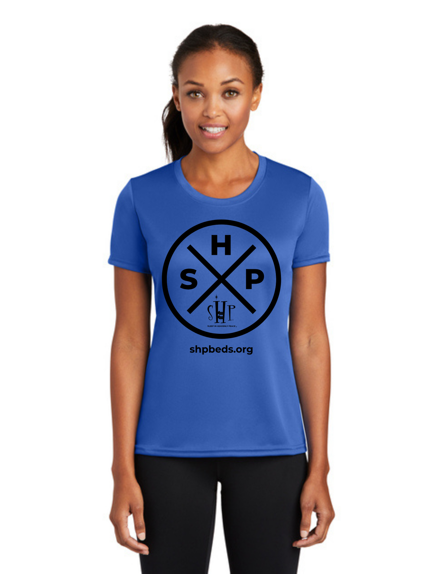 LEGACY - (WOMEN’S) Short Sleeve UV Performance Shirt (ROYAL) - "SLEEP CIRCLE" LOGO