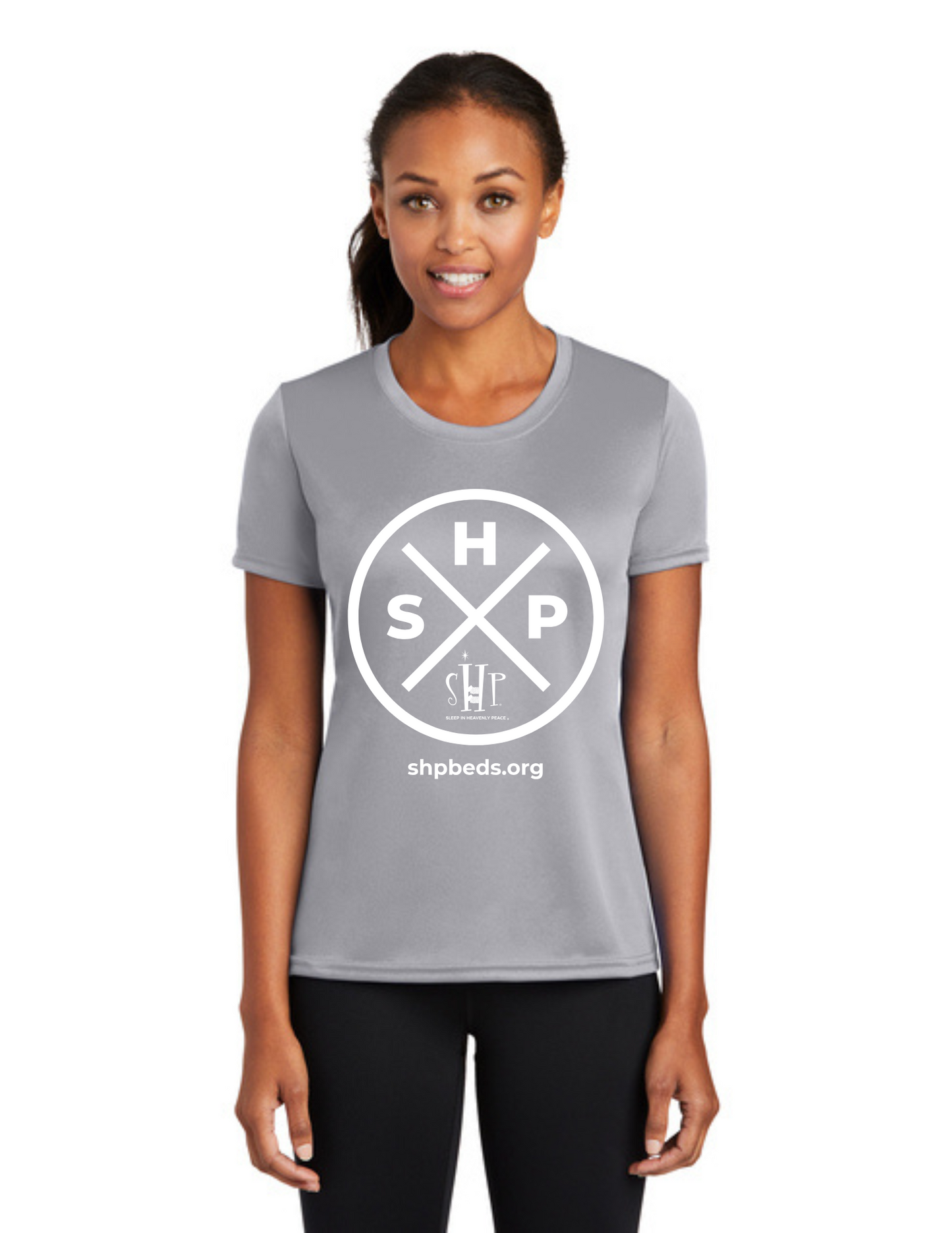 LEGACY - (WOMEN’S) Short Sleeve UV Performance Shirt (SILVER) - "SLEEP CIRCLE" LOGO