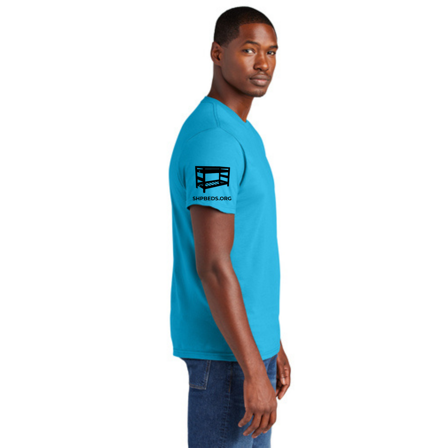 Official Staff T-Shirt with Chapter Name (Turquoise) White & Black Print