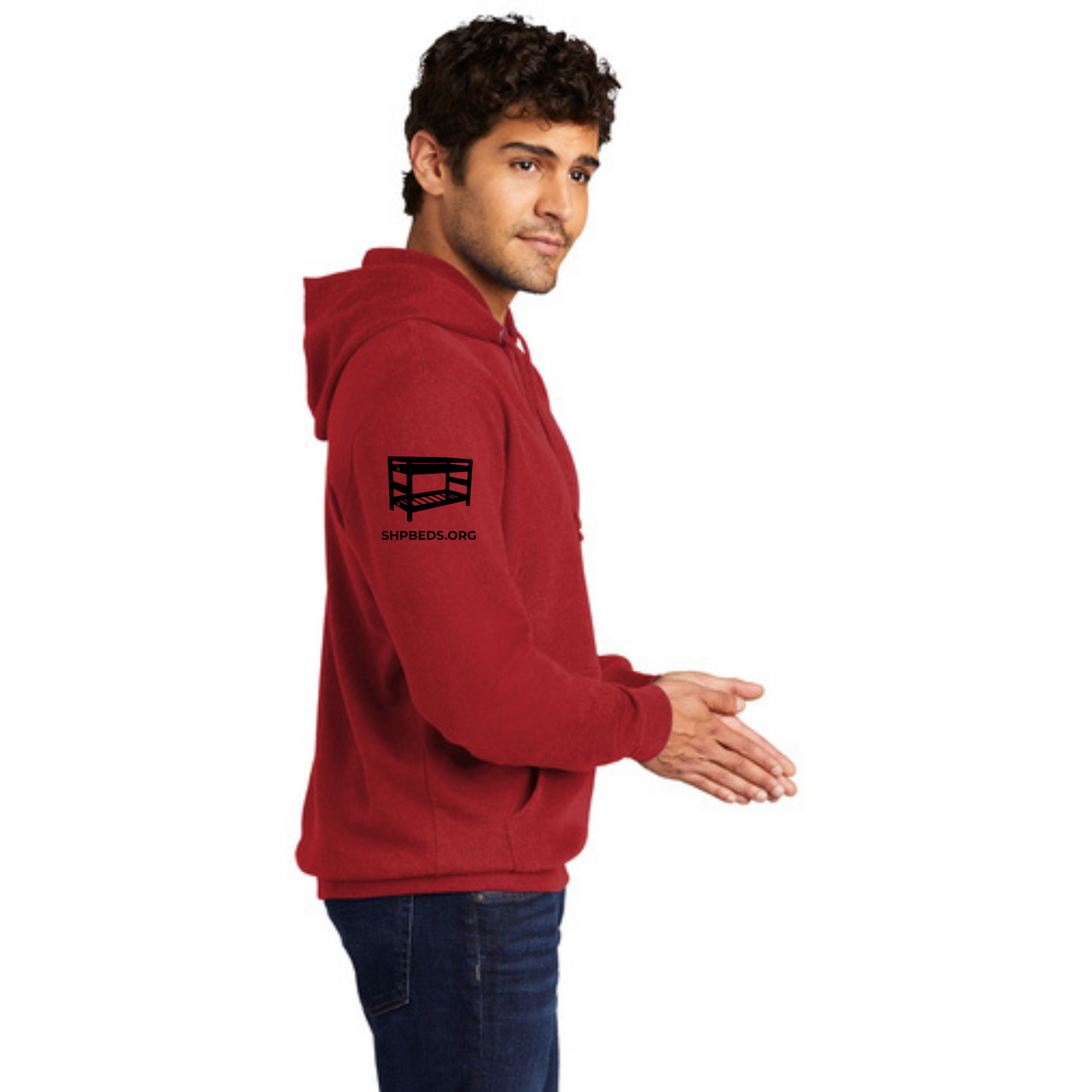 Official Staff Hoodie with Chapter Name (Red) White & Black Print