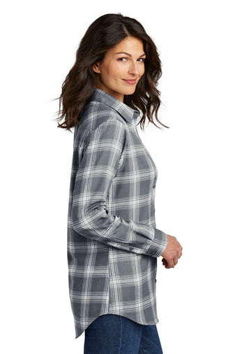 Womens SHP Long Sleeve Flannel Tunic Shirt