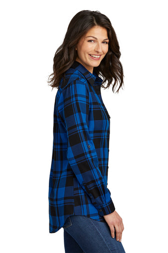 Womens SHP Long Sleeve Flannel Tunic Shirt