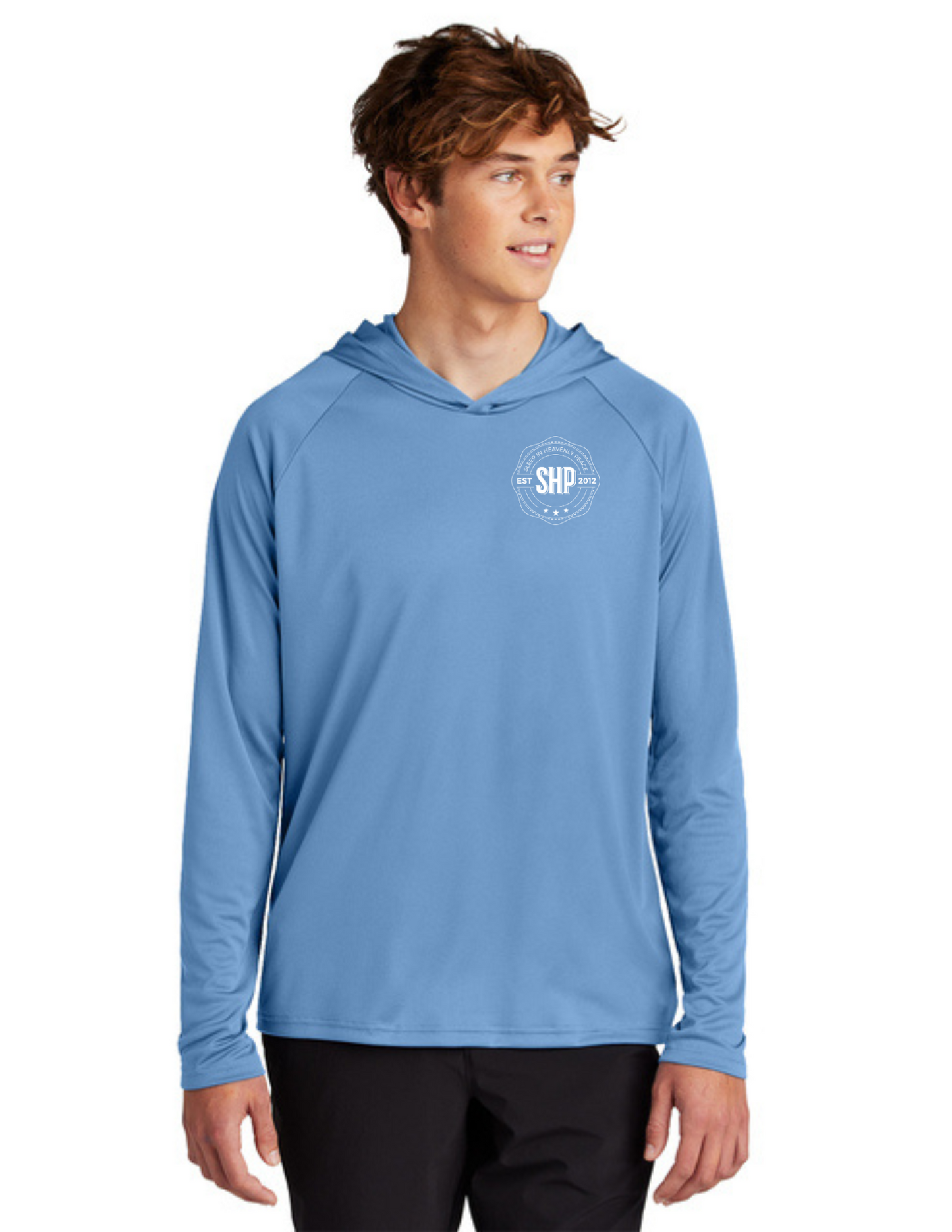 LEGACY - Hooded Performance UV Pullover (CAROLINA BLUE) - "ESTABLISHED" LOGO