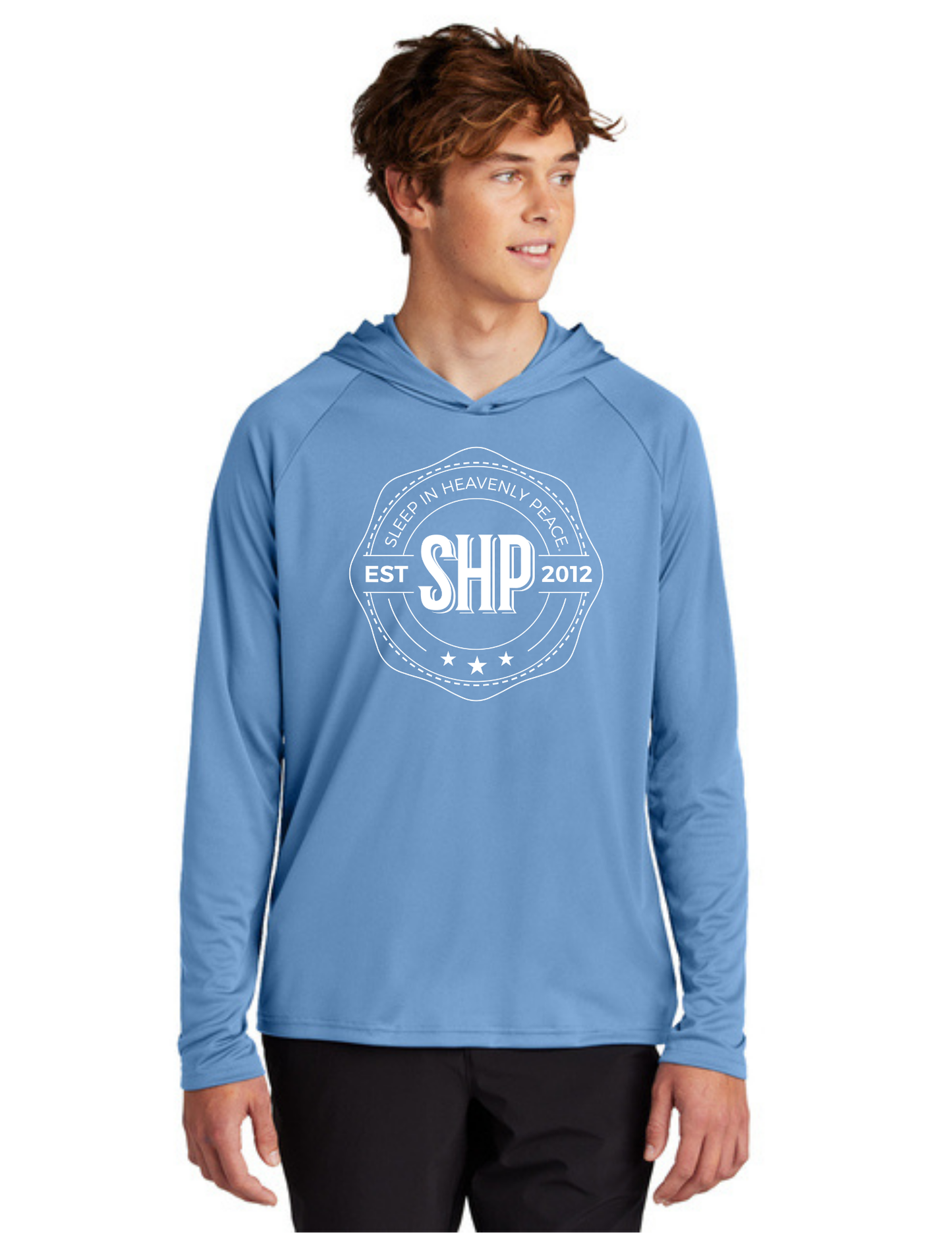 LEGACY - Hooded Performance UV Pullover (CAROLINA BLUE) - "ESTABLISHED" LOGO