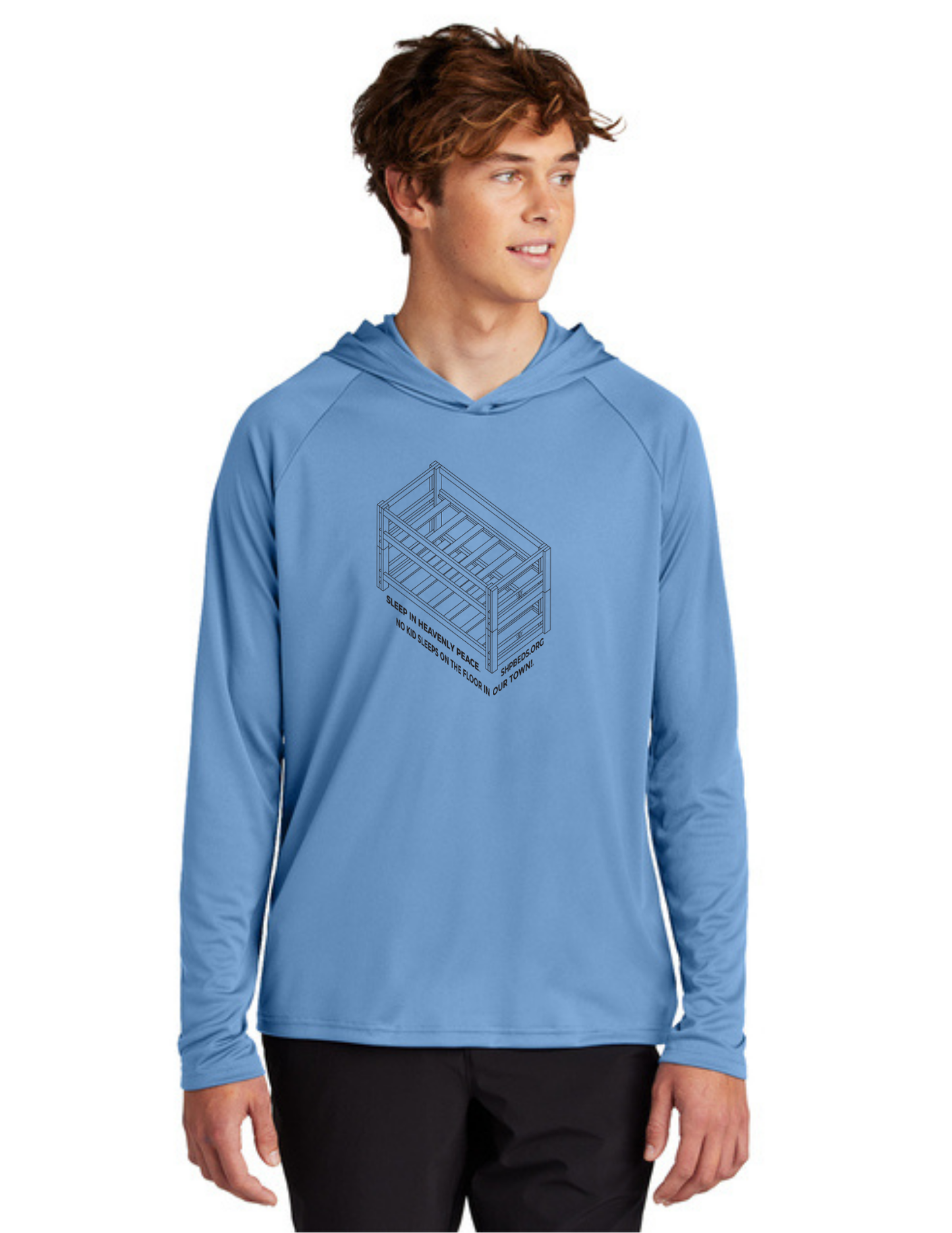LEGACY - Hooded Performance UV Pullover (CAROLINA BLUE) - "SHELDON" LOGO