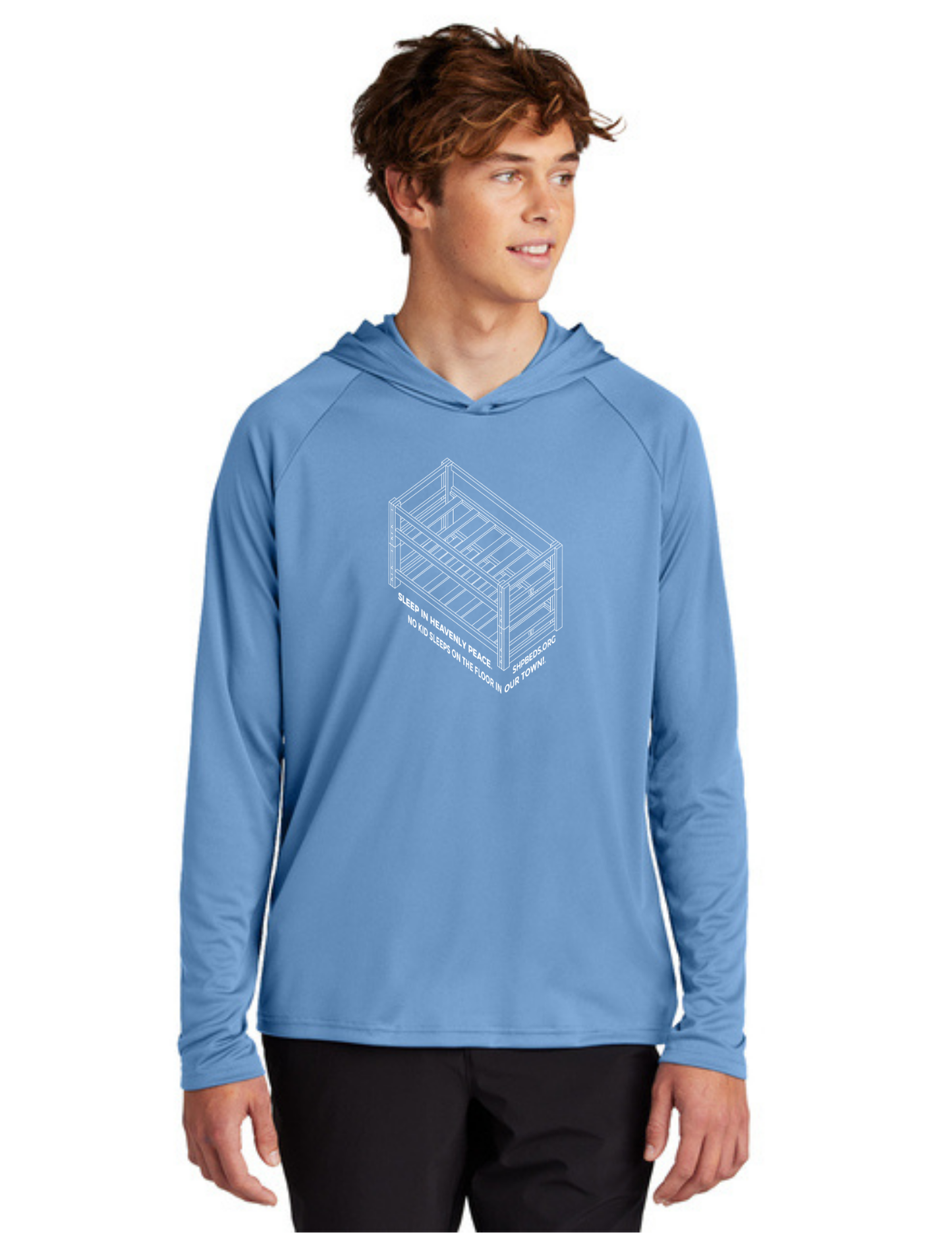 LEGACY - Hooded Performance UV Pullover (CAROLINA BLUE) - "SHELDON" LOGO