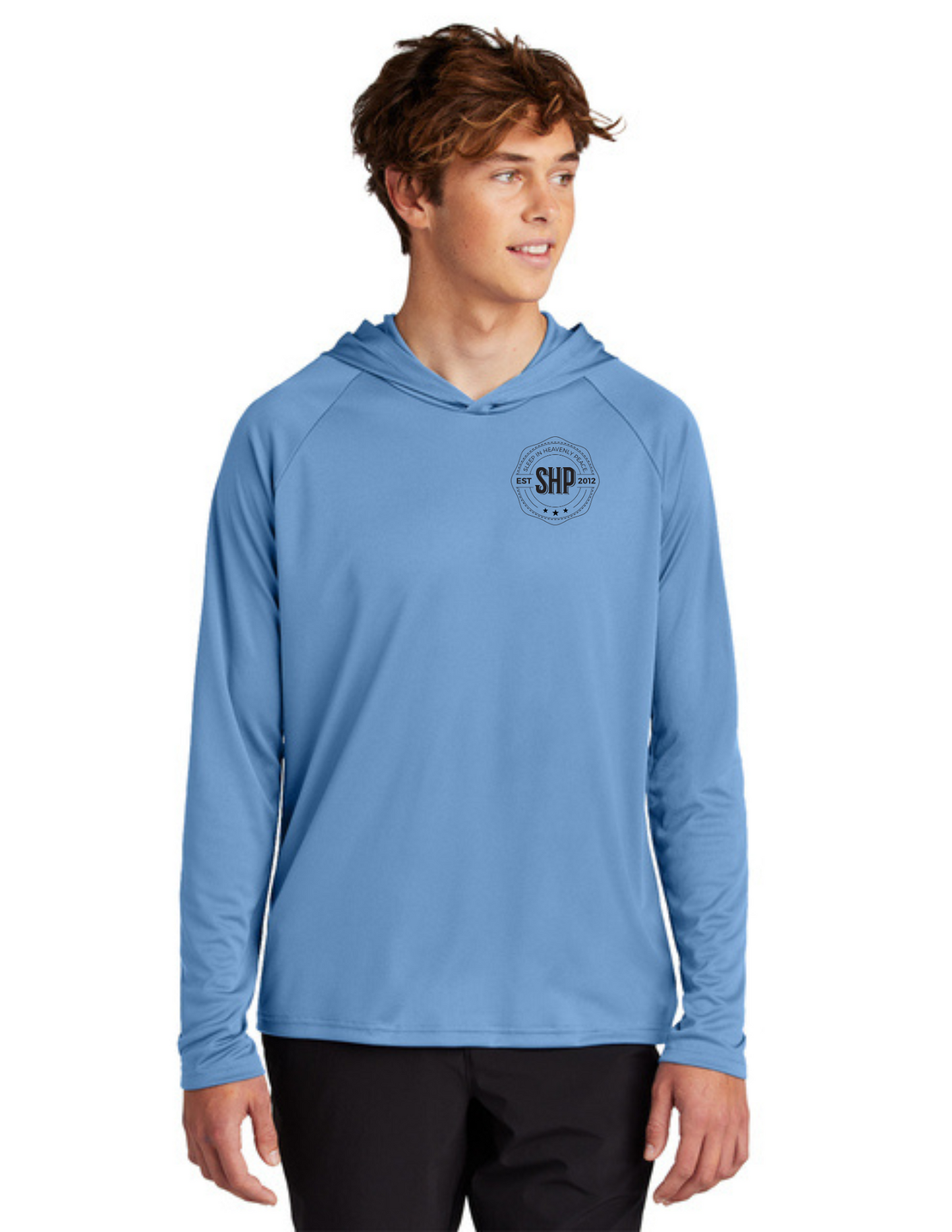 LEGACY - Hooded Performance UV Pullover (CAROLINA BLUE) - "ESTABLISHED" LOGO