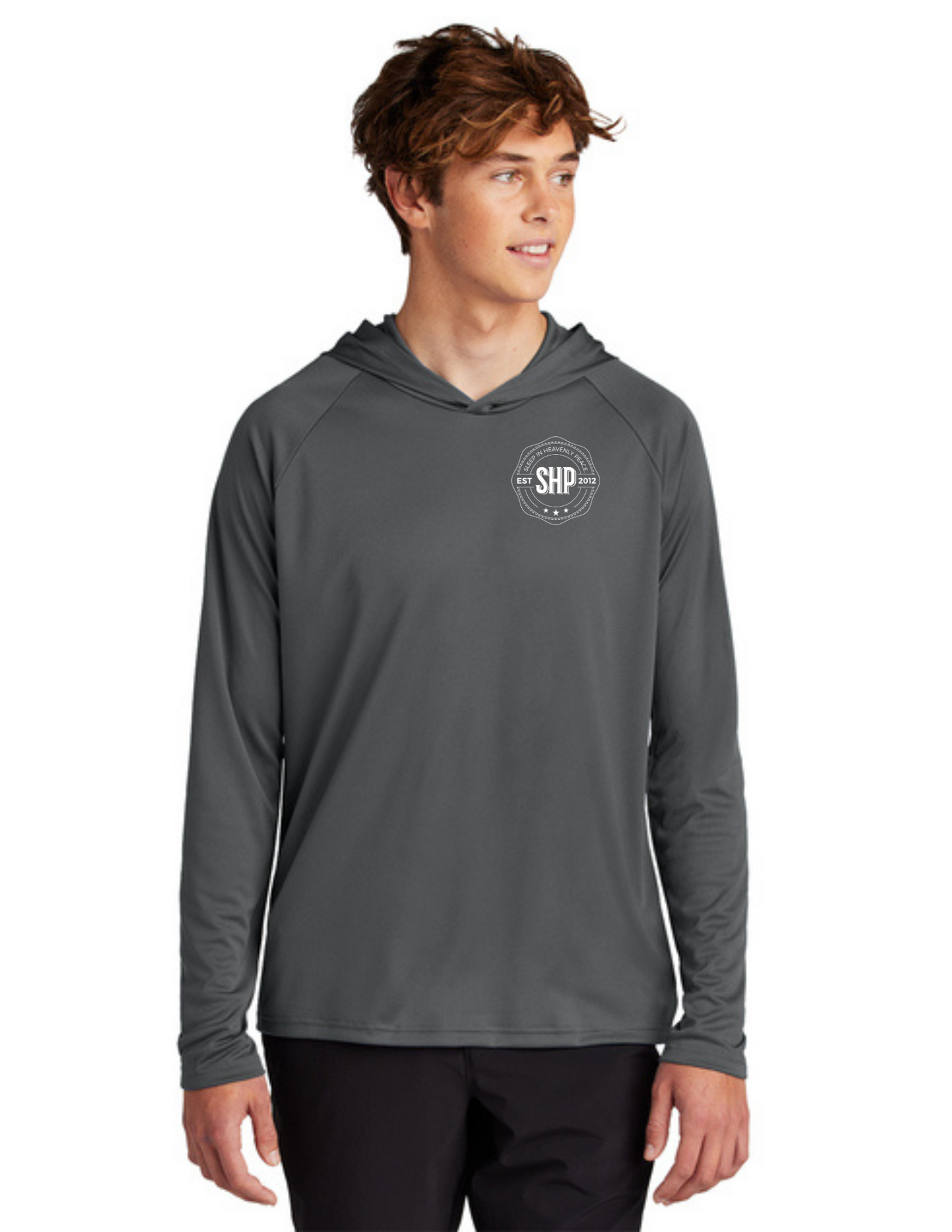 LEGACY - Hooded Performance UV Pullover (CHARCOAL) - "ESTABLISHED" LOGO