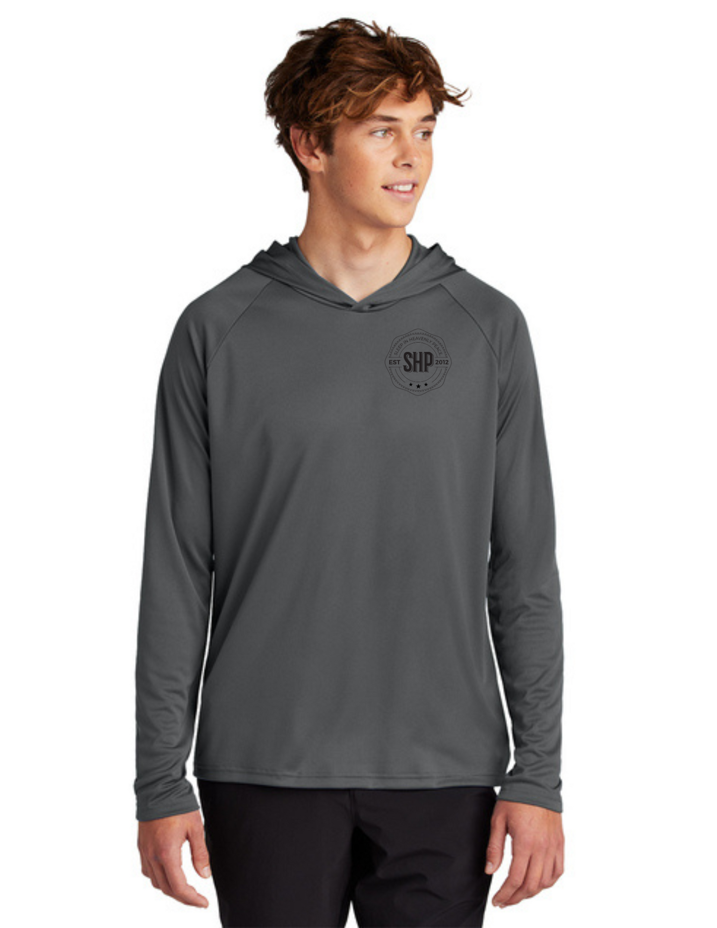 LEGACY - Hooded Performance UV Pullover (CHARCOAL) - "ESTABLISHED" LOGO