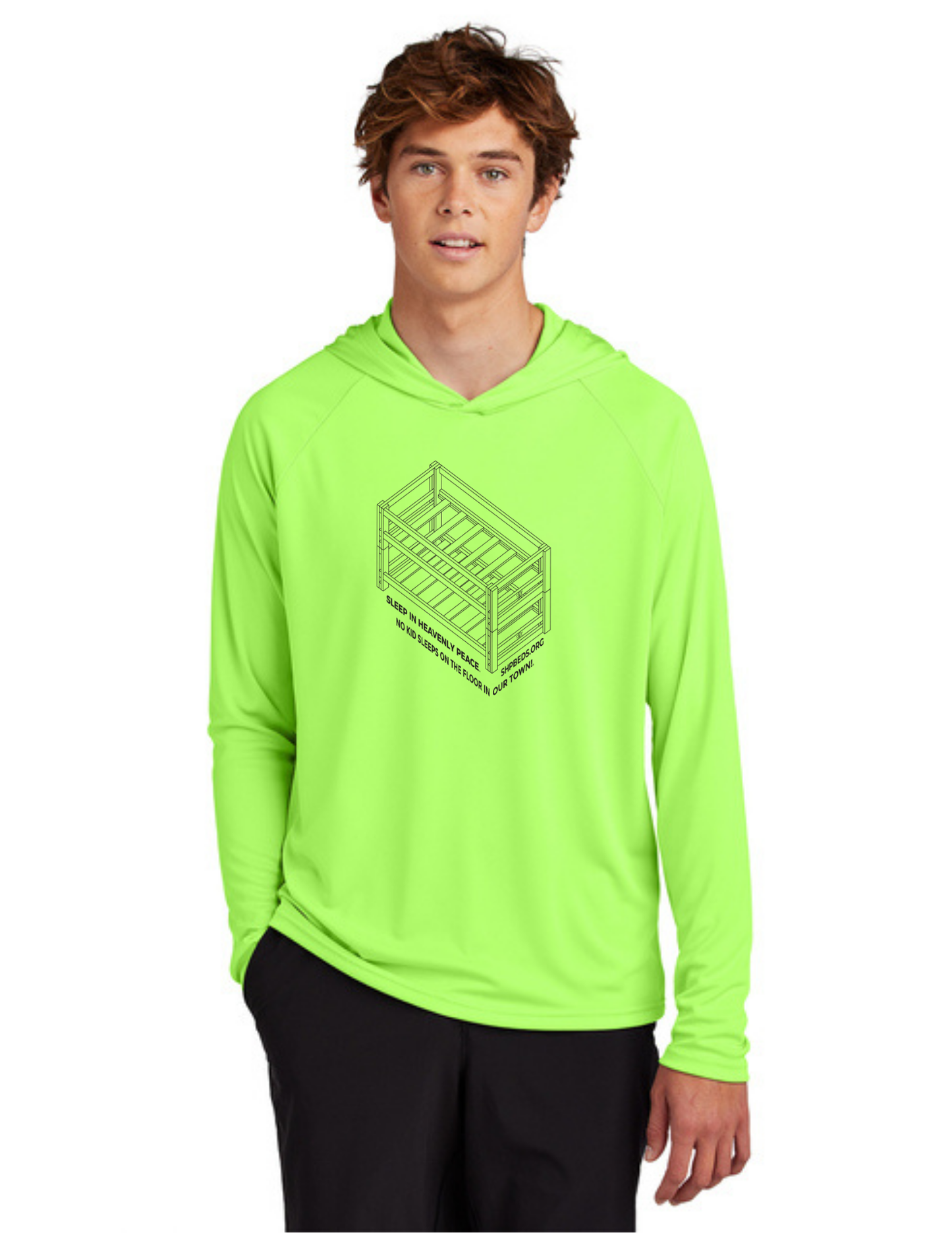 LEGACY - Hooded Performance UV Pullover (NEON GREEN) - "SHELDON" LOGO