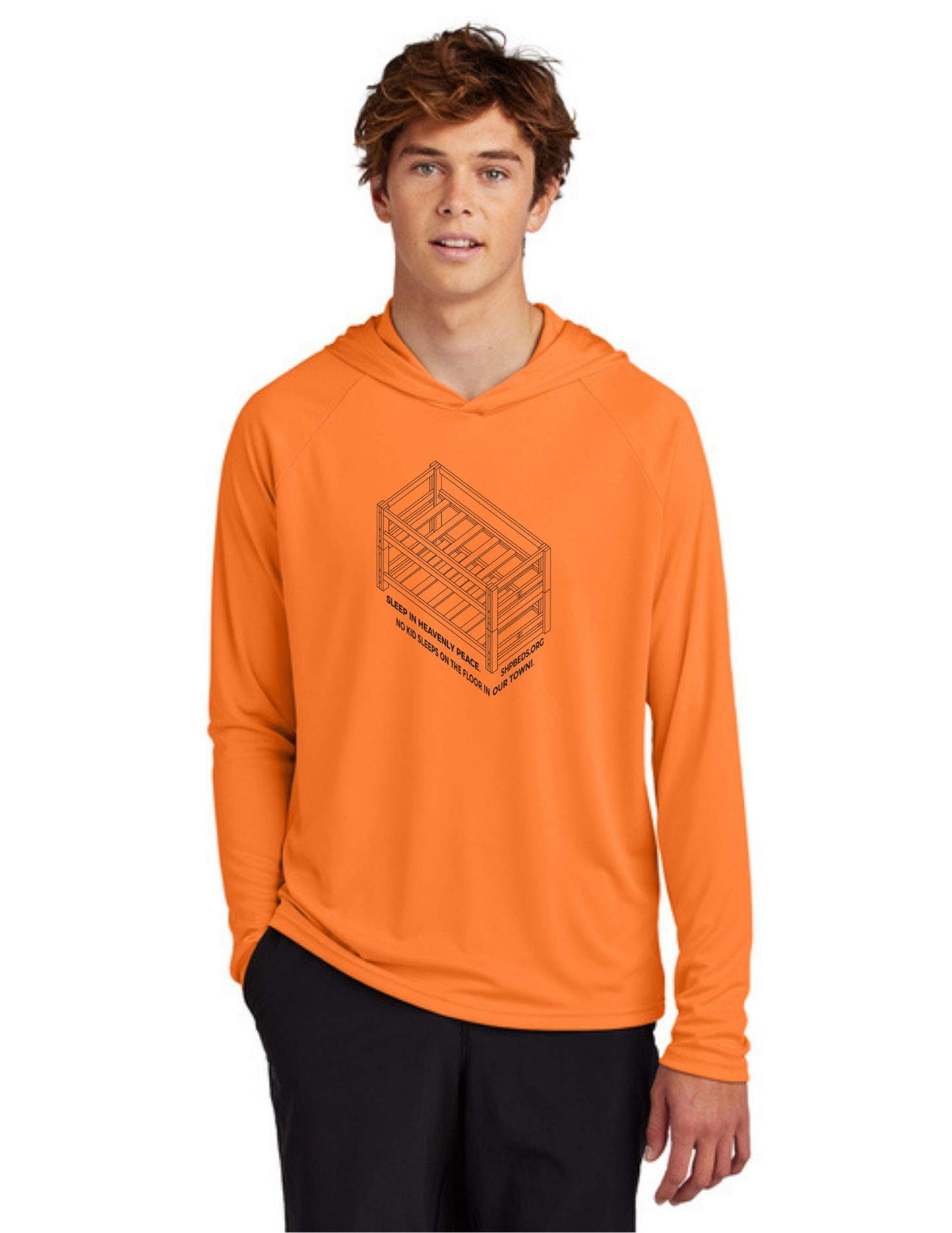 LEGACY - Hooded Performance UV Pullover (NEON ORANGE) - "SHELDON" LOGO