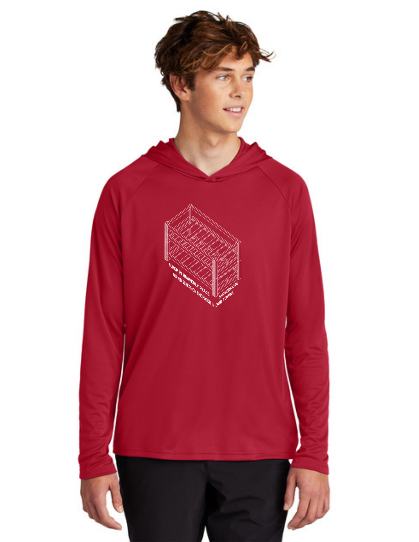 LEGACY - Hooded Performance UV Pullover (RED) - "SHELDON" LOGO