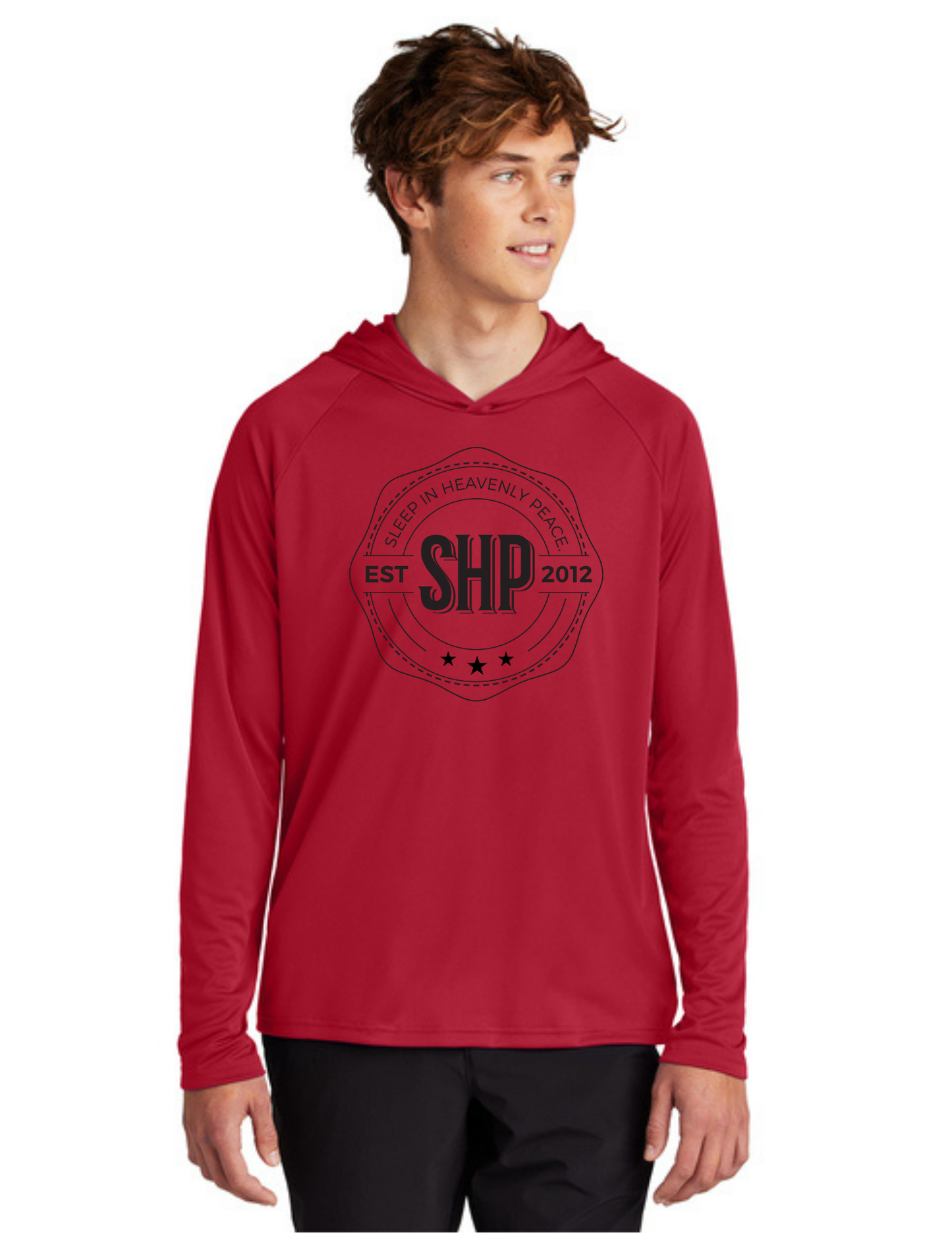 LEGACY - Hooded Performance UV Pullover (RED) - "ESTABLISHED" LOGO