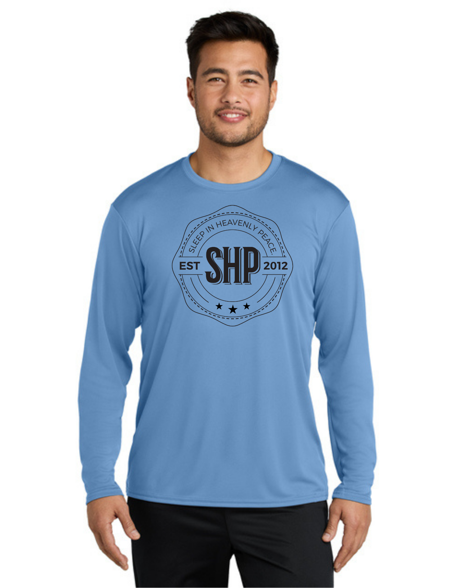 LEGACY - Long Sleeve Performance UV Shirt (CAROLINA BLUE) - "ESTABLISHED" LOGO