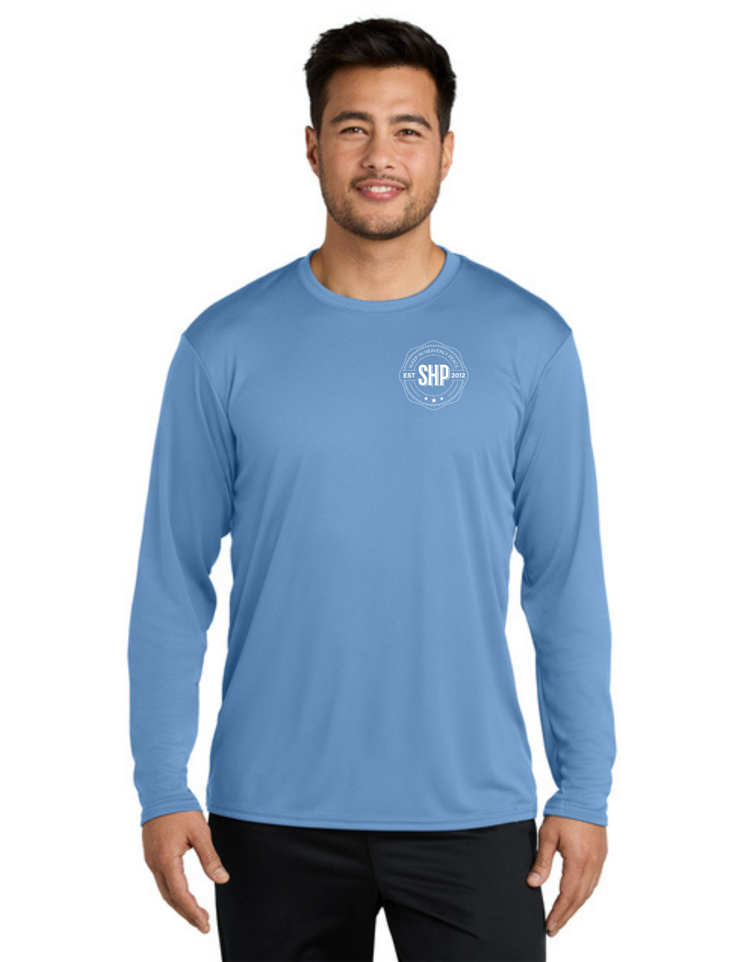 LEGACY - Long Sleeve Performance UV Shirt (CAROLINA BLUE) - "ESTABLISHED" LOGO