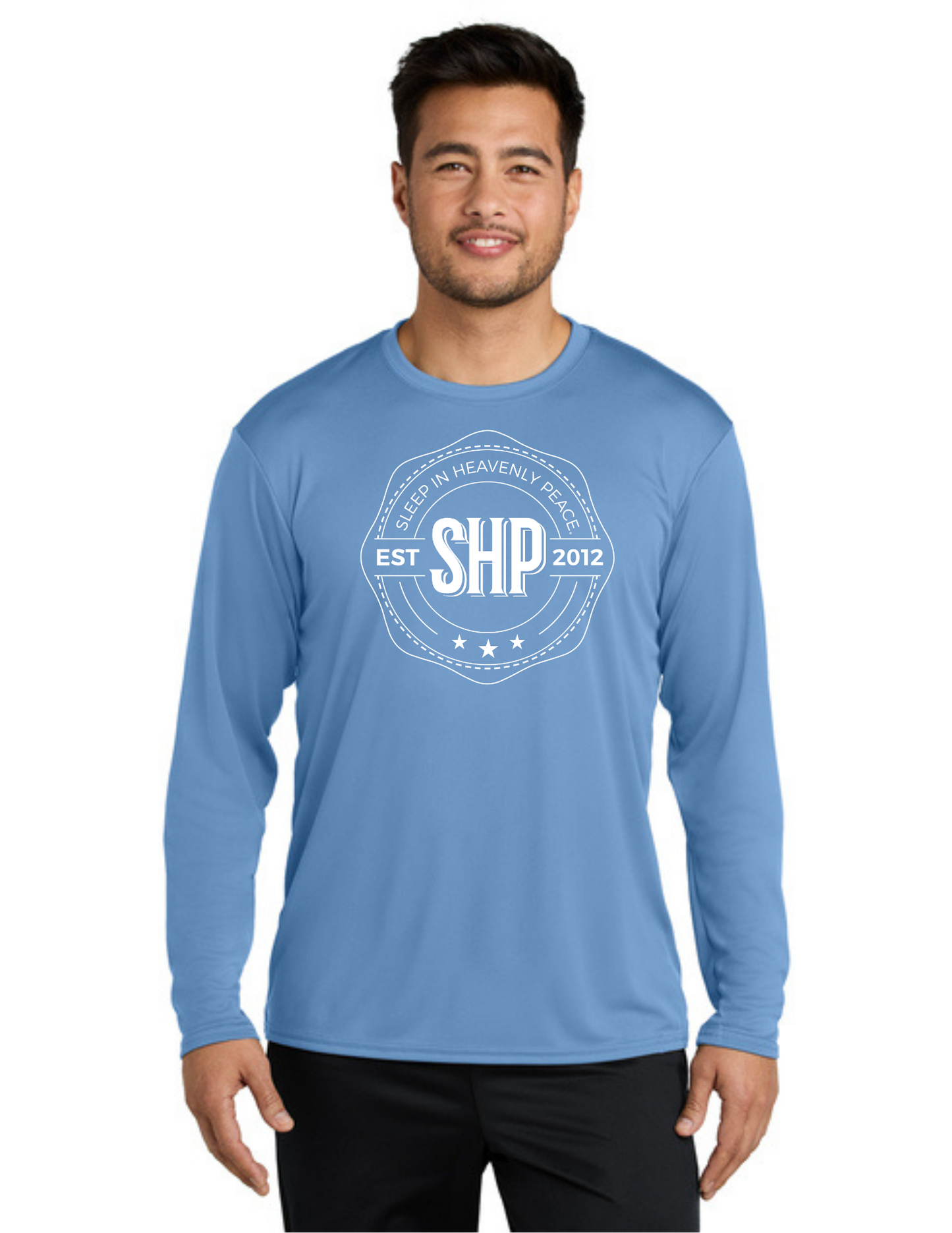LEGACY - Long Sleeve Performance UV Shirt (CAROLINA BLUE) - "ESTABLISHED" LOGO