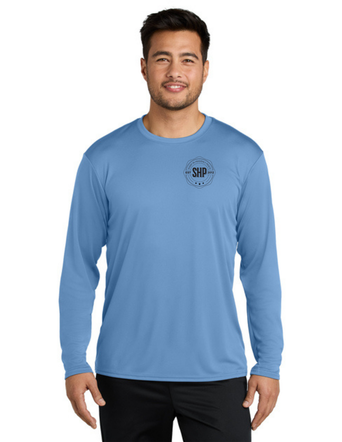 LEGACY - Long Sleeve Performance UV Shirt (CAROLINA BLUE) - "ESTABLISHED" LOGO
