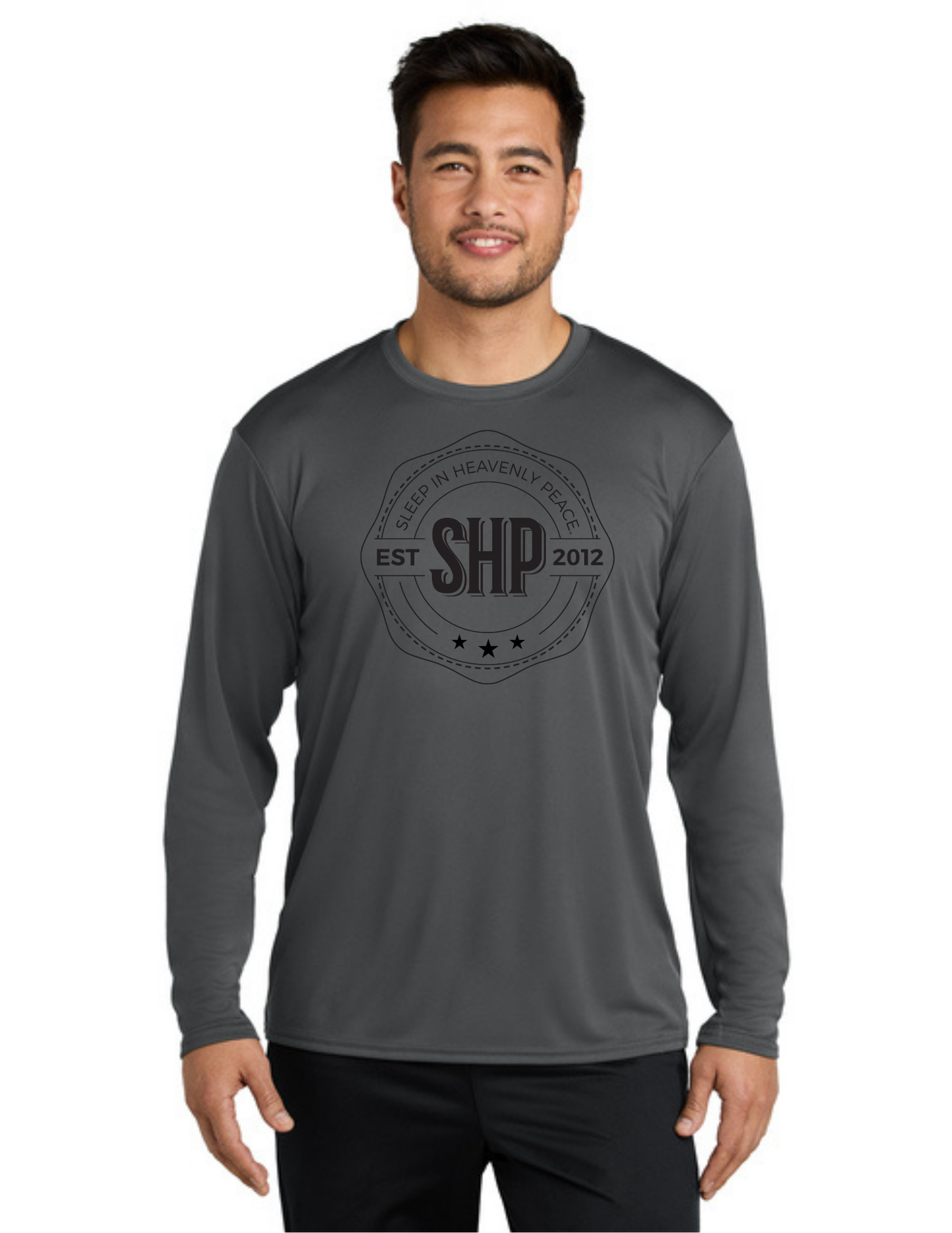 LEGACY - Long Sleeve Performance UV Shirt (CHARCOAL) - "ESTABLISHED" LOGO