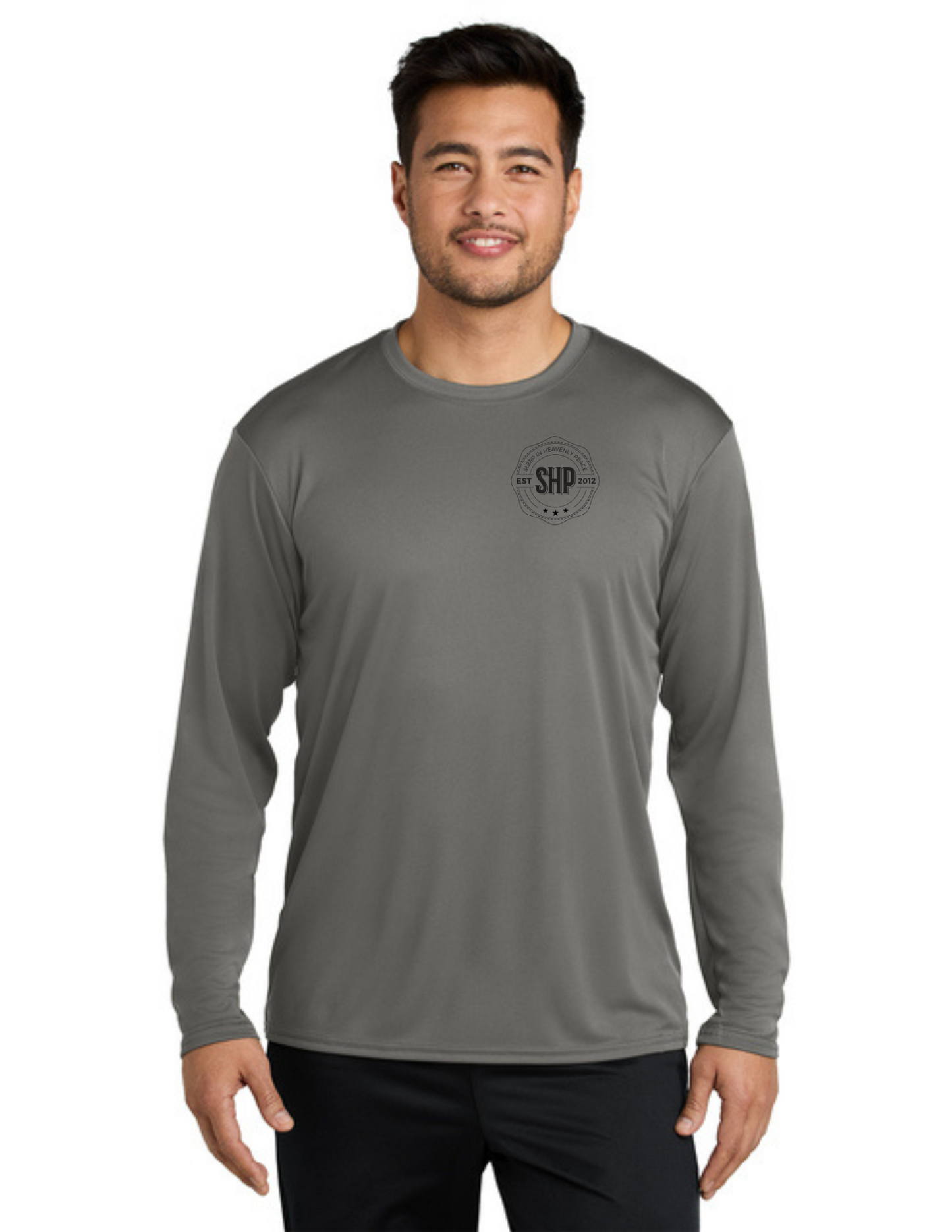 LEGACY - Long Sleeve Performance UV Shirt (GREY CONCRETE) - "ESTABLISHED" LOGO