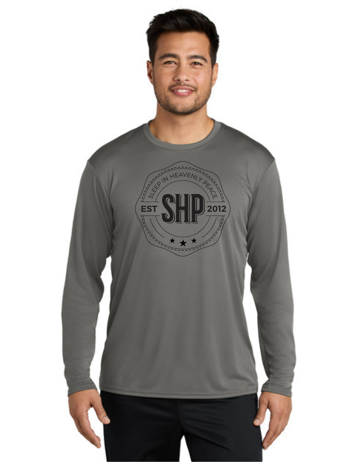 LEGACY - Long Sleeve Performance UV Shirt (GREY CONCRETE) - "ESTABLISHED" LOGO