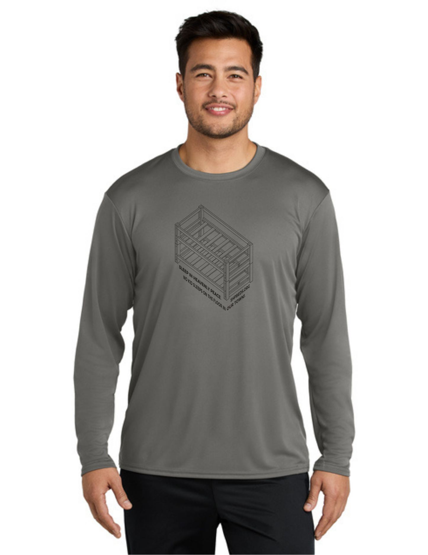 LEGACY - Long Sleeve Performance UV Shirt (GREY CONCRETE) - "SHELDON" LOGO