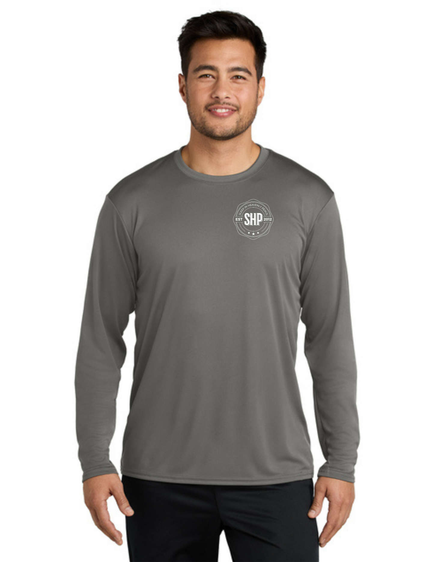 LEGACY - Long Sleeve Performance UV Shirt (GREY CONCRETE) - "ESTABLISHED" LOGO