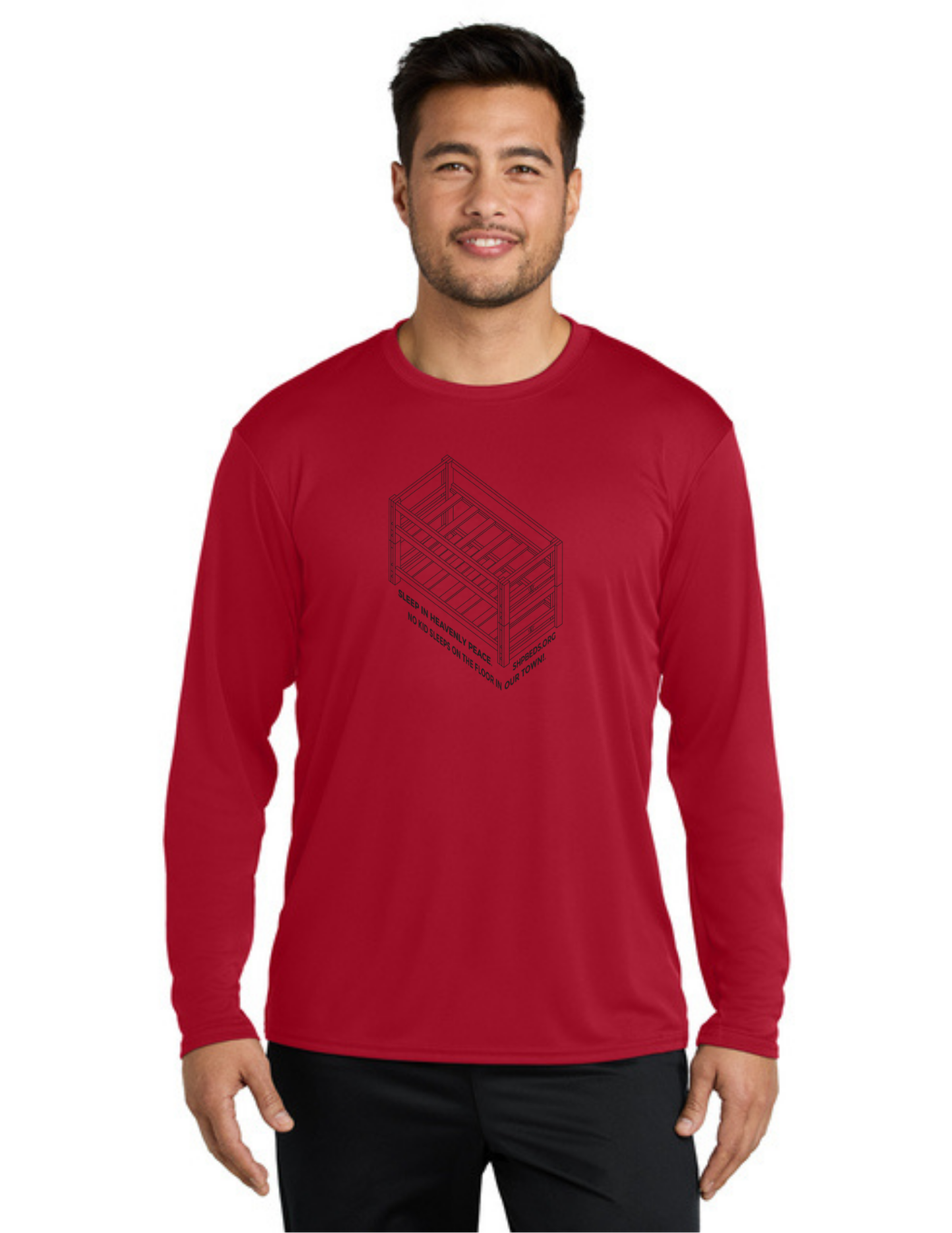 LEGACY - Long Sleeve Performance UV Shirt (RED) - "SHELDON" LOGO