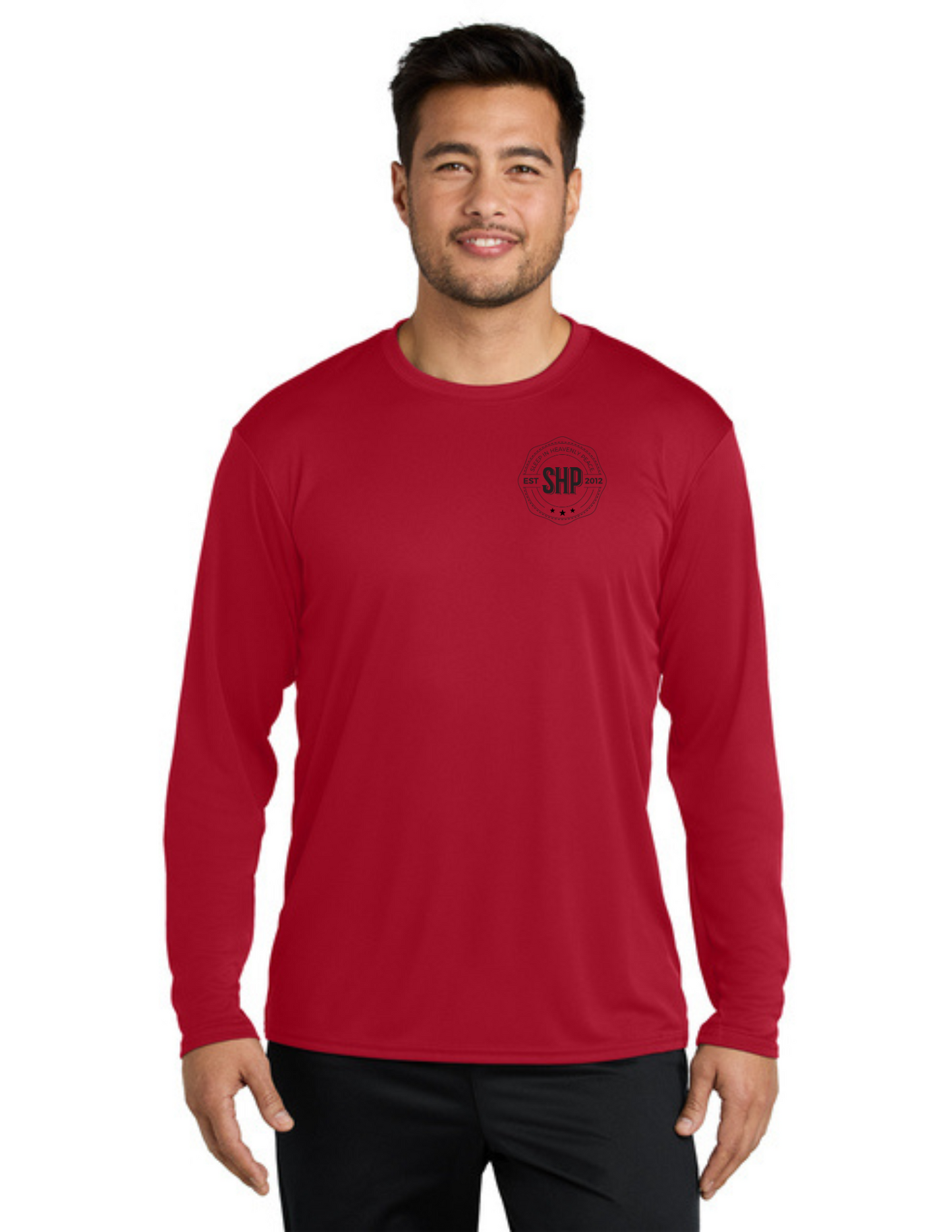LEGACY - Long Sleeve Performance UV Shirt (RED) - "ESTABLISHED" LOGO