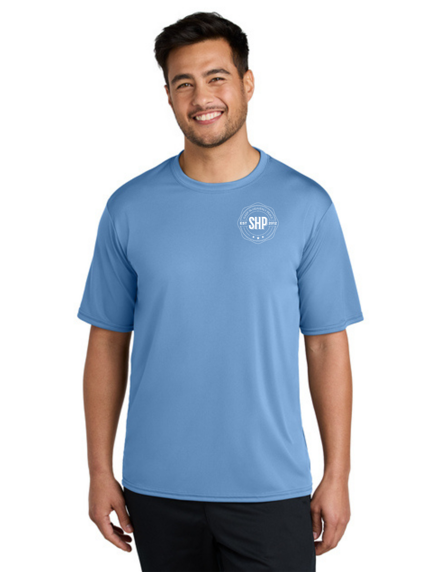 LEGACY - Short Sleeve UV Performance Shirt (CAROLINA BLUE) - "ESTABLISHED" LOGO