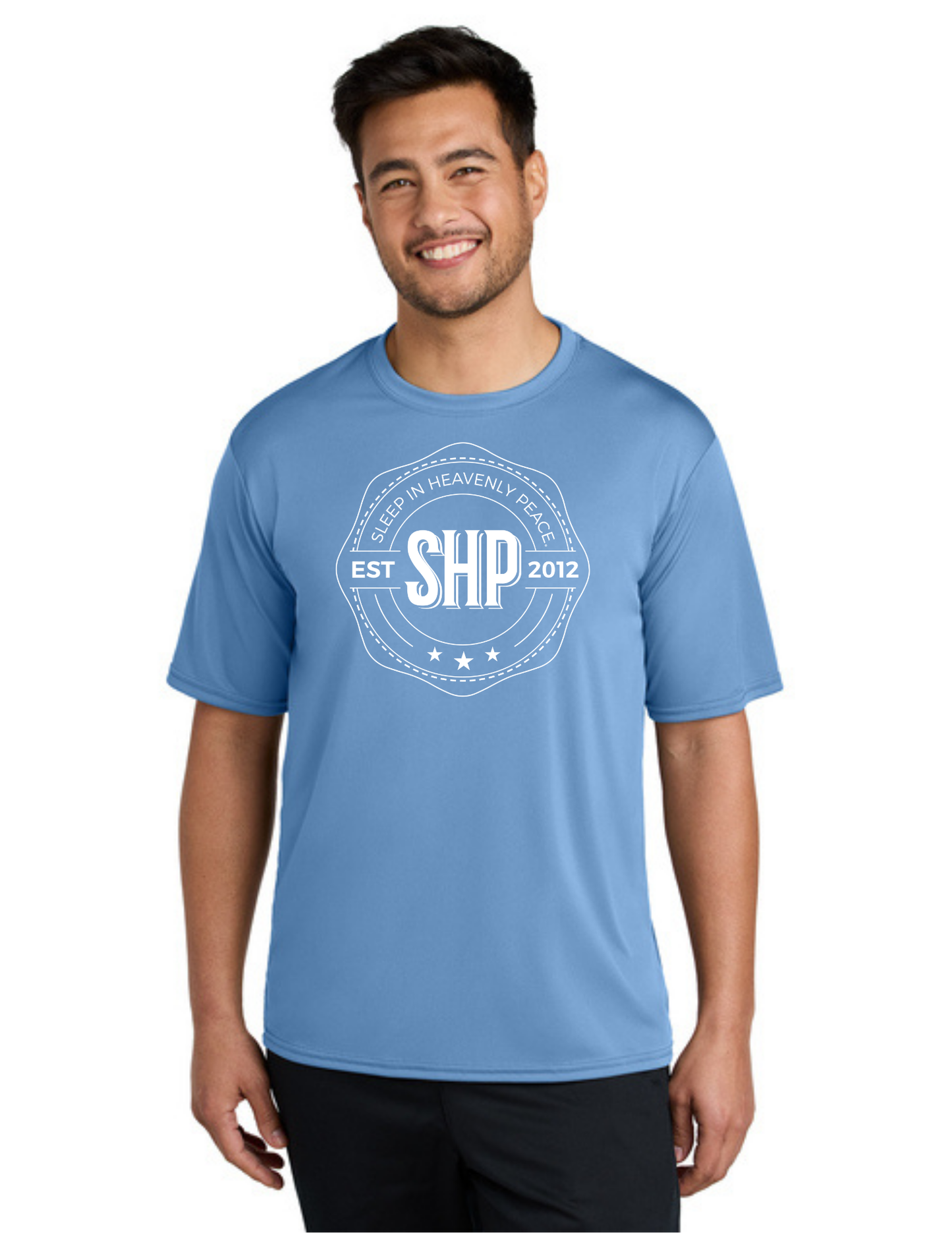 LEGACY - Short Sleeve UV Performance Shirt (CAROLINA BLUE) - "ESTABLISHED" LOGO